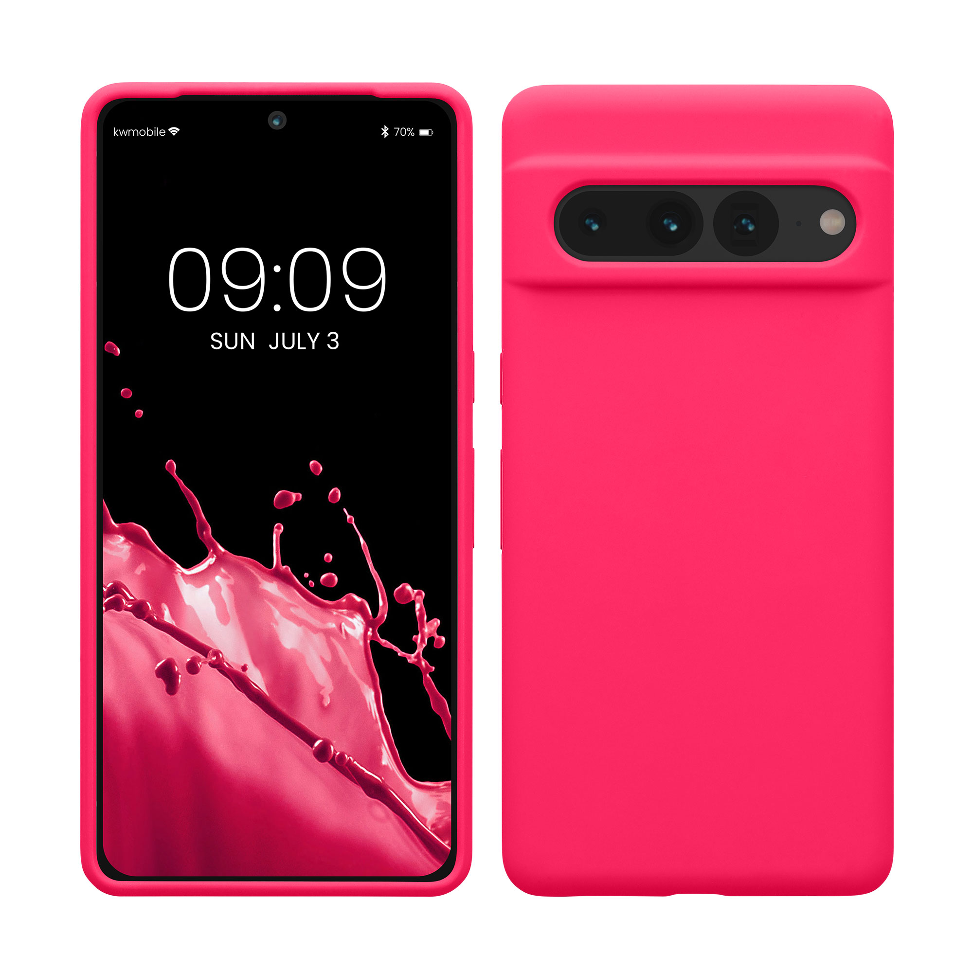 Pouzdro pro Google Pixel 7 Pro kwmobile silikonové - neonově růžová
