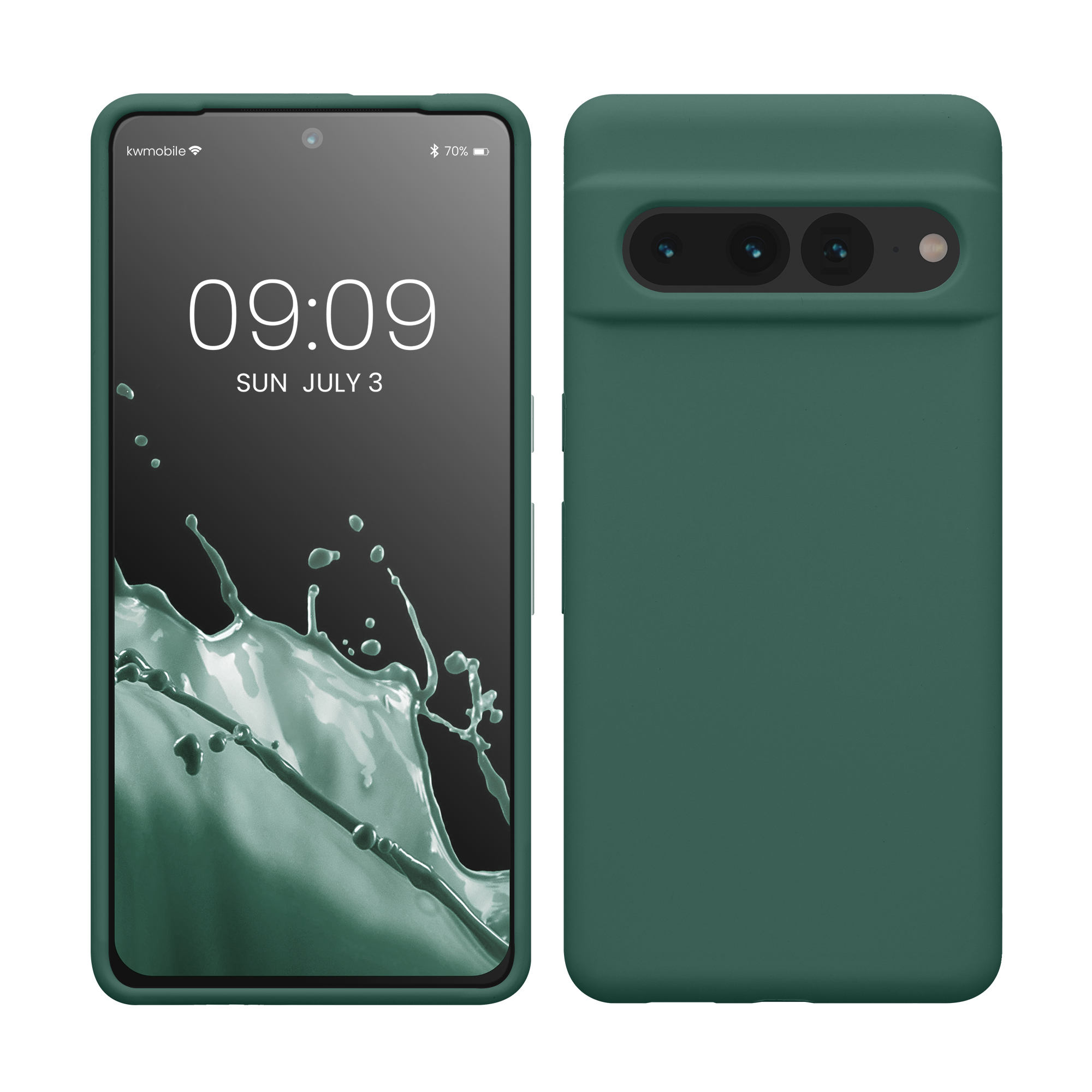 Pouzdro pro Google Pixel 7 Pro kwmobile silikonové - lesní zelená