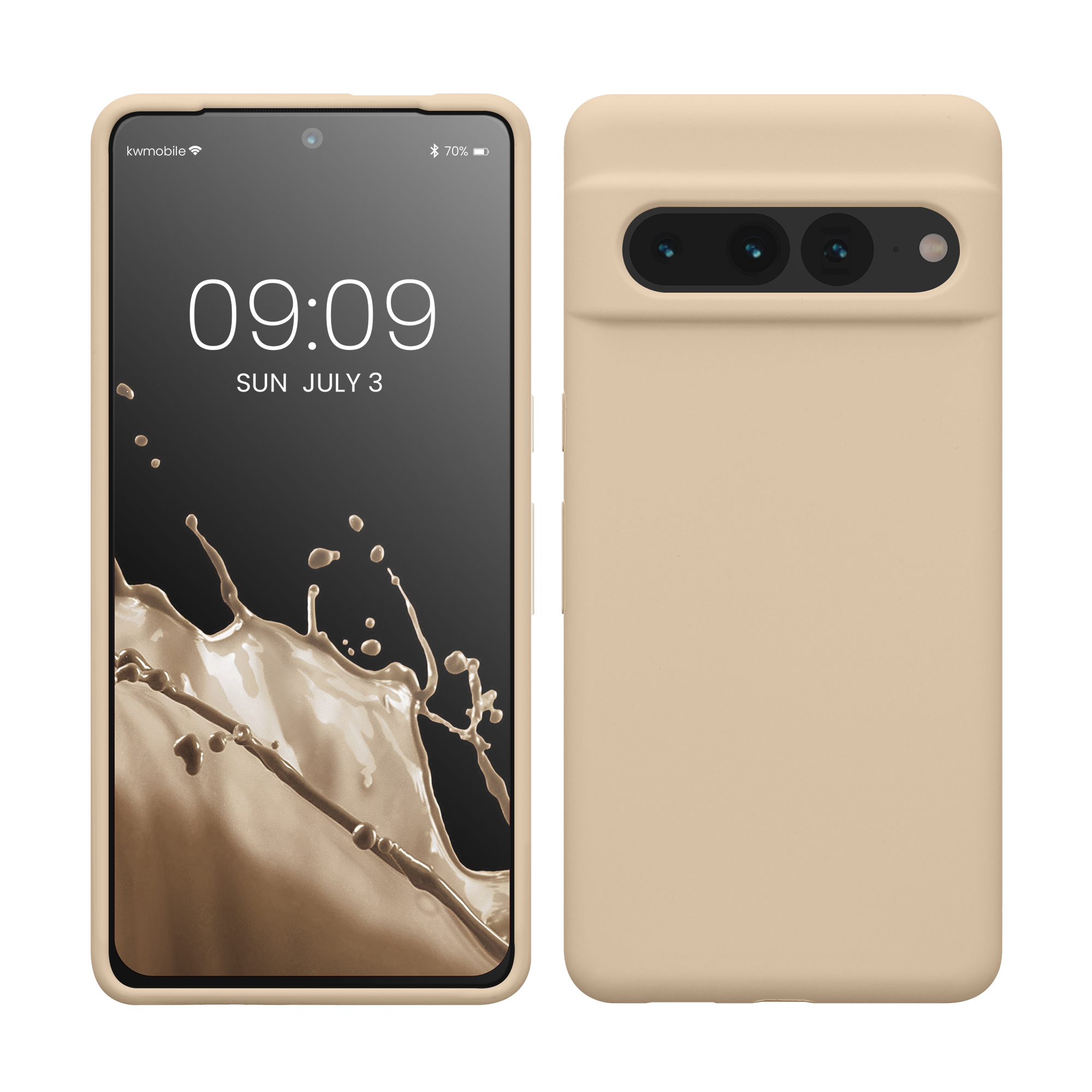 Pouzdro pro Google Pixel 7 Pro kwmobile silikonové - cukrová bílá