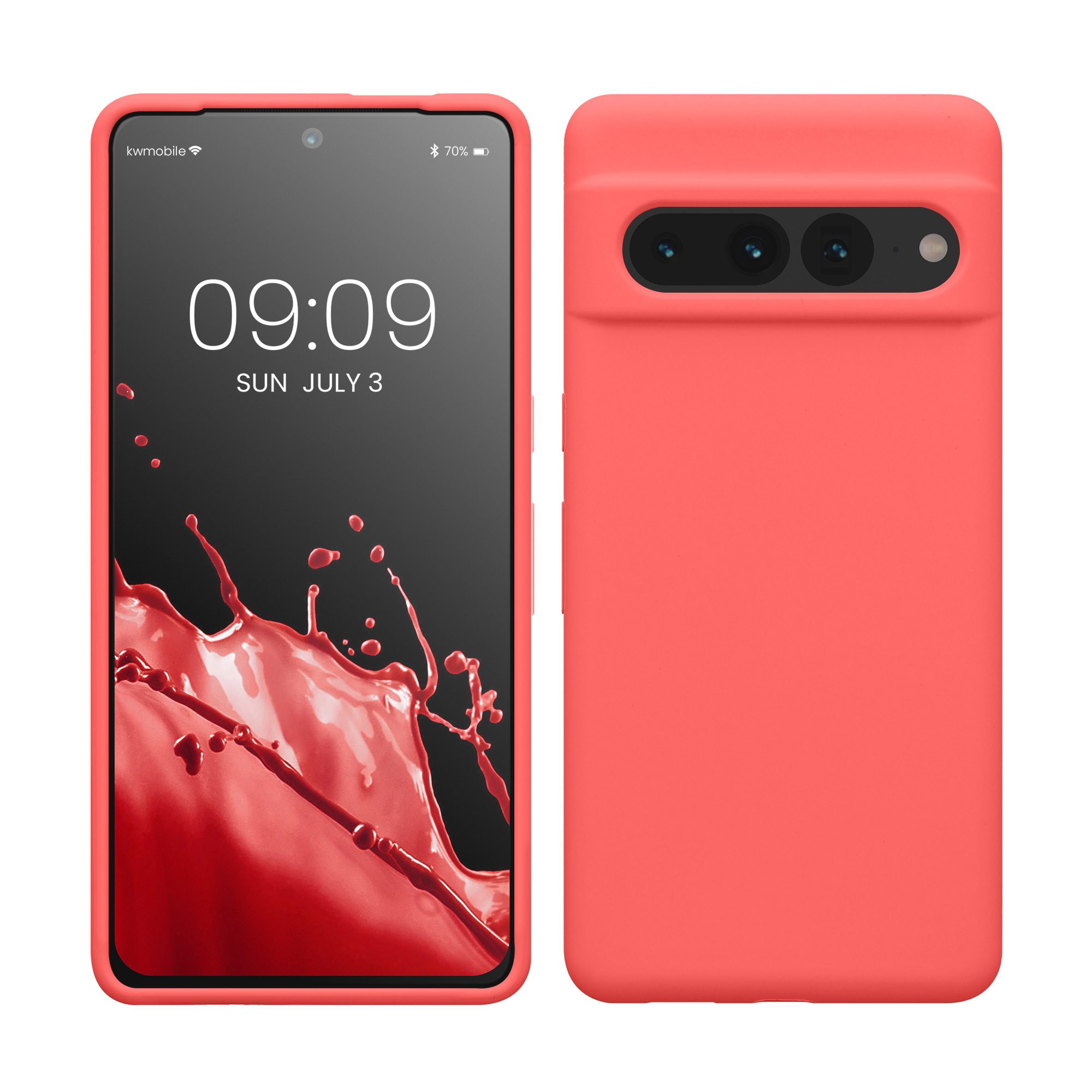 TPU kryt kwmobile Google Pixel 7 Pro - neonově korálový
