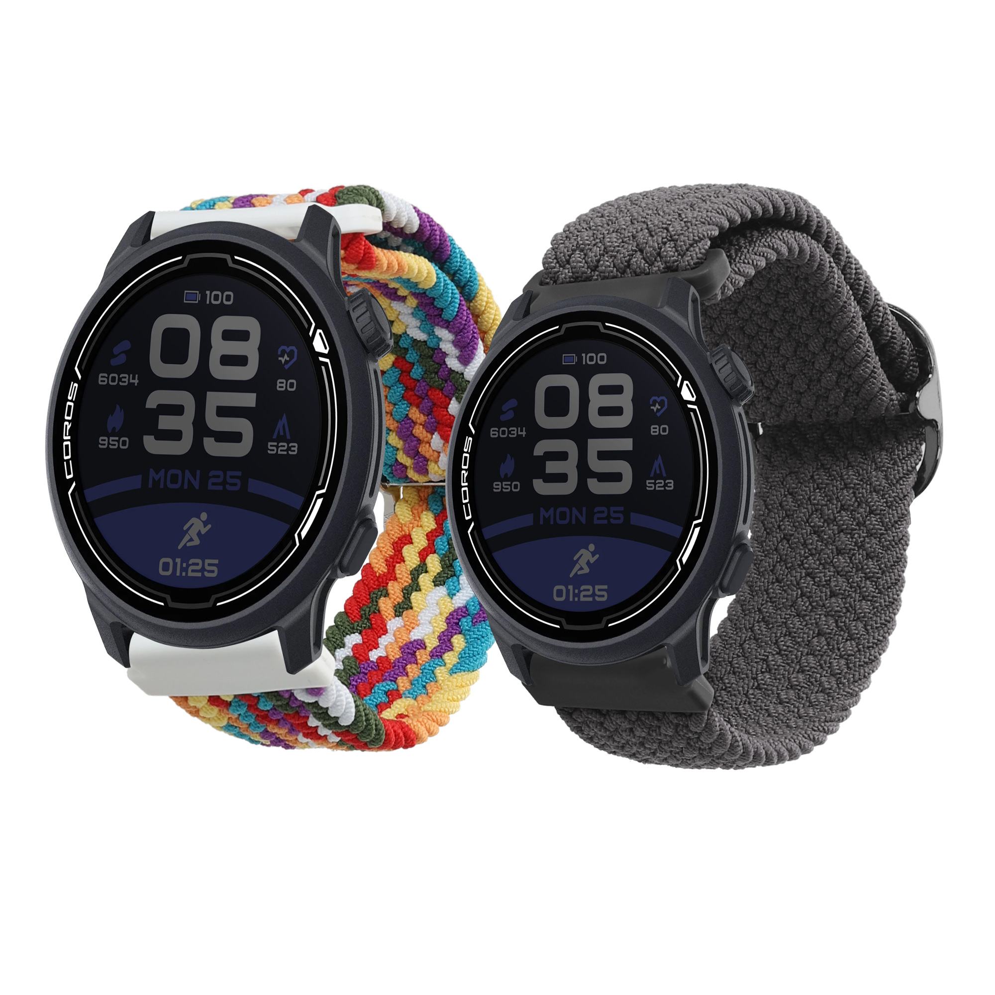 Řemínek k hodinkám COROS PACE 2 / APEX (42mm) kwmobile - šedá / vícebarevná