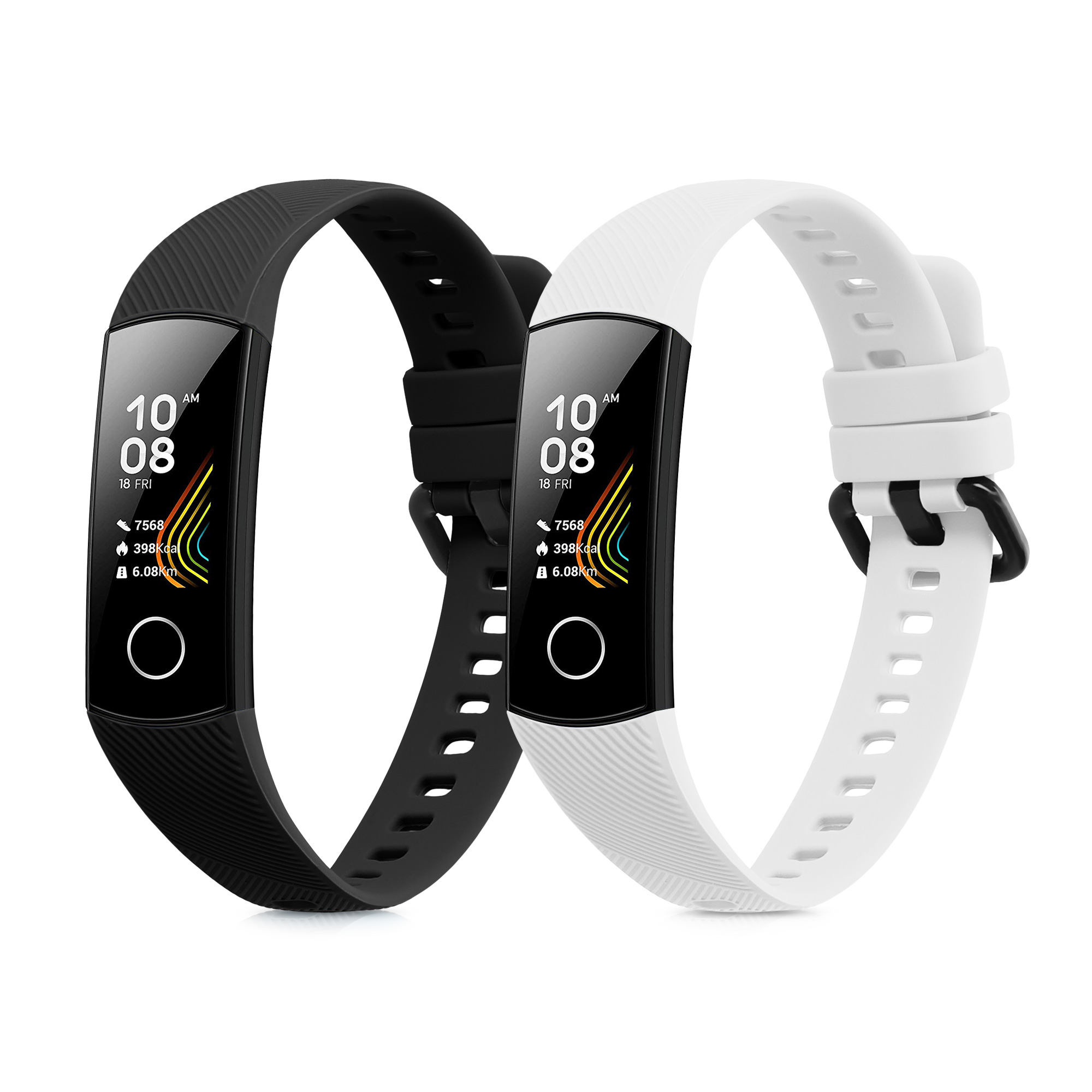 Sada řemínků na chytré hodinky HONOR Band 5 / Band 4 2 ks černo-bílé