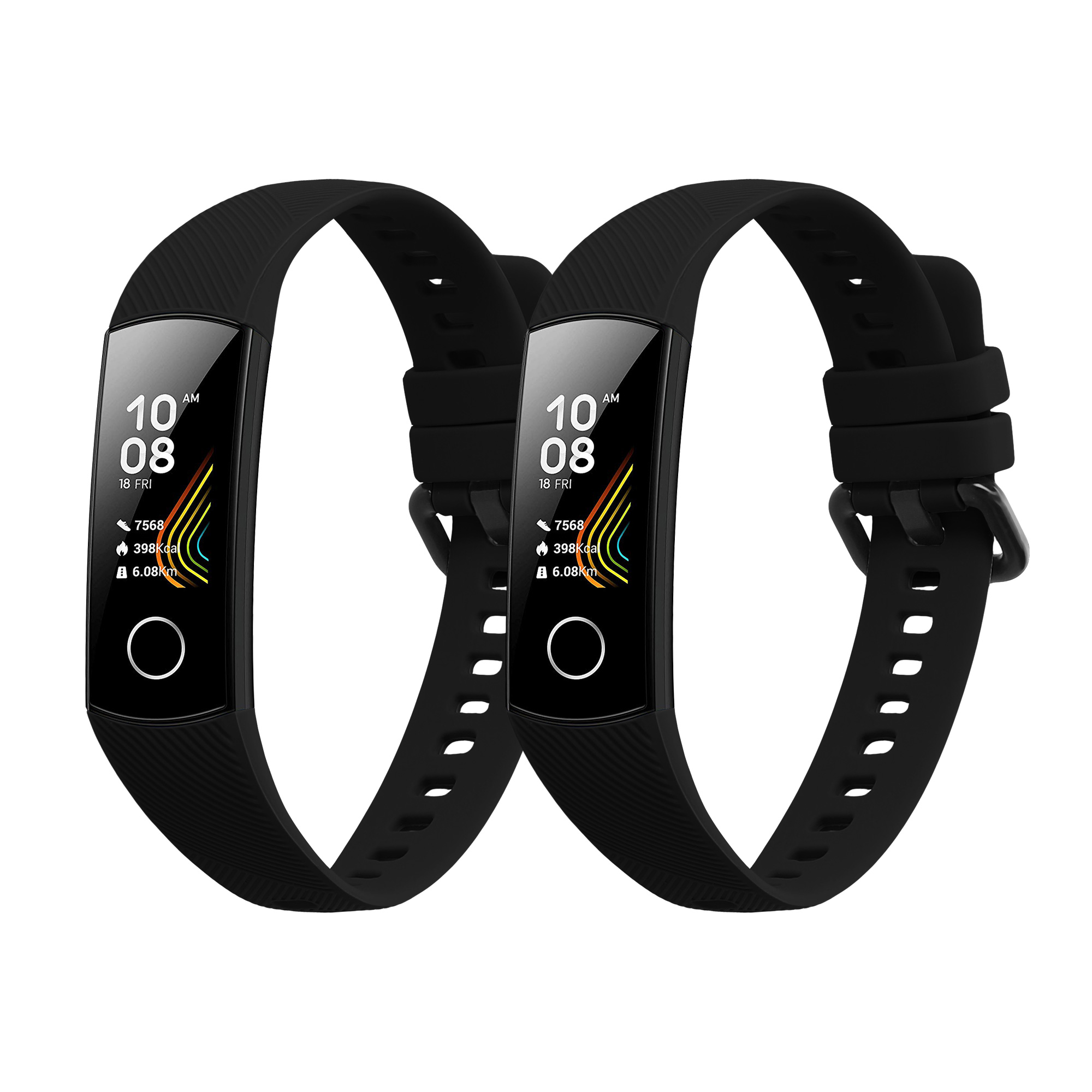 Sada řemínků na chytré hodinky HONOR Band 5 / Band 4 2 ks černé