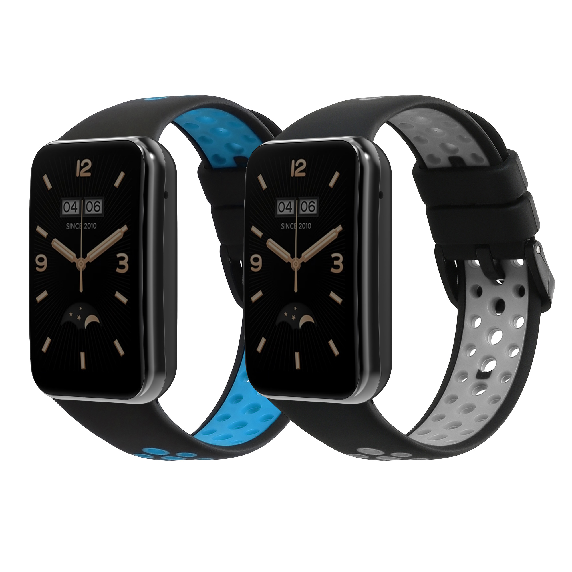 2 ks Řemínek kwmobile Xiaomi Mi, černá / šedá / černá / modrá
