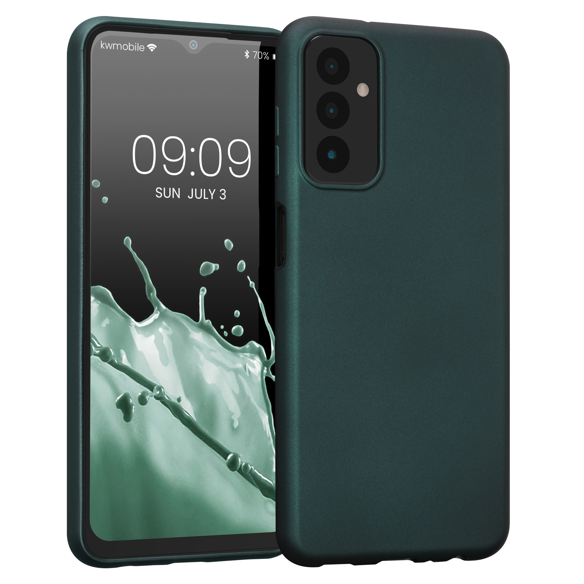 Metalický kryt na mobil Samsung Galaxy M13 kwmobile Metallic Teal