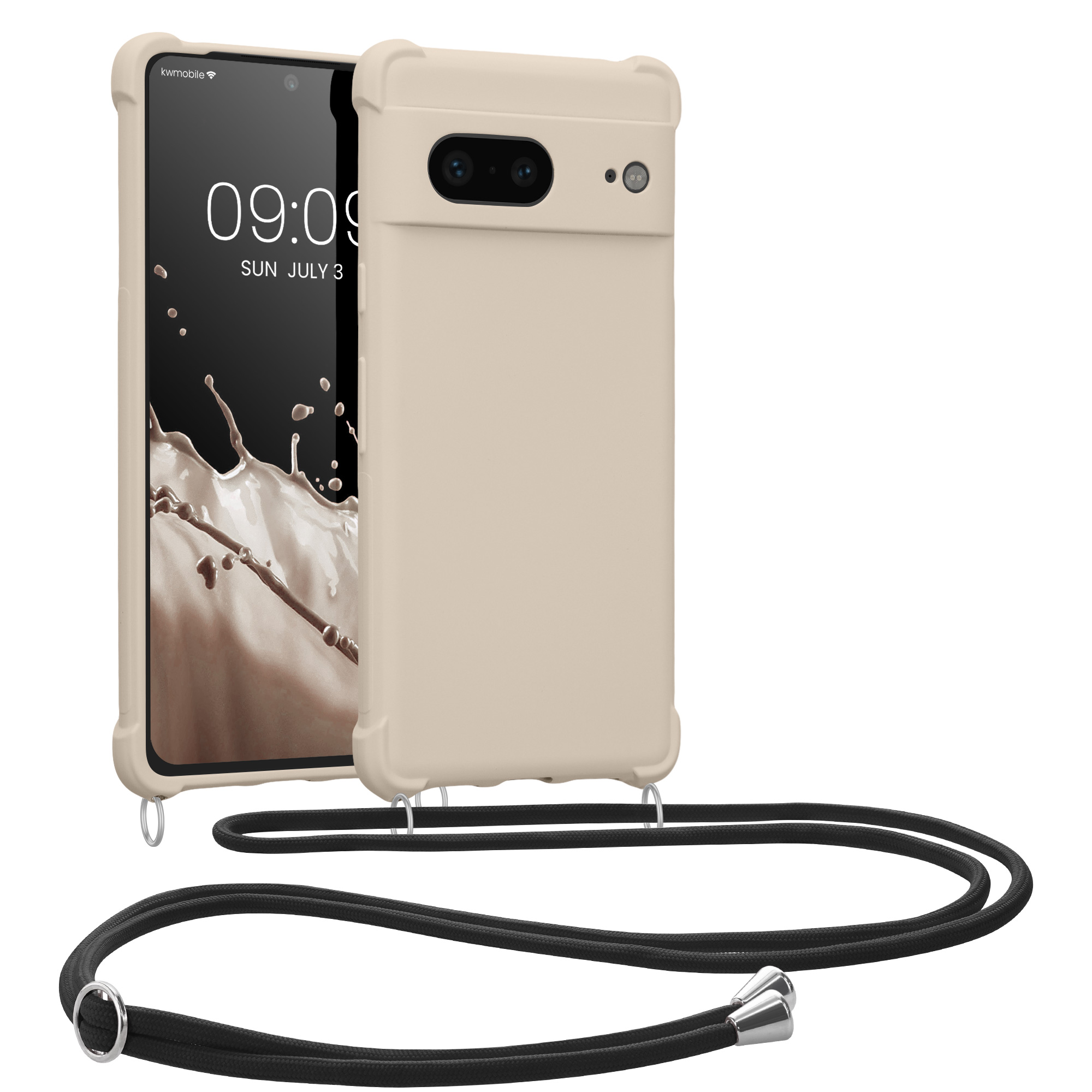 Crossbody kryt kwmobile pro Google Pixel 7 - krémová