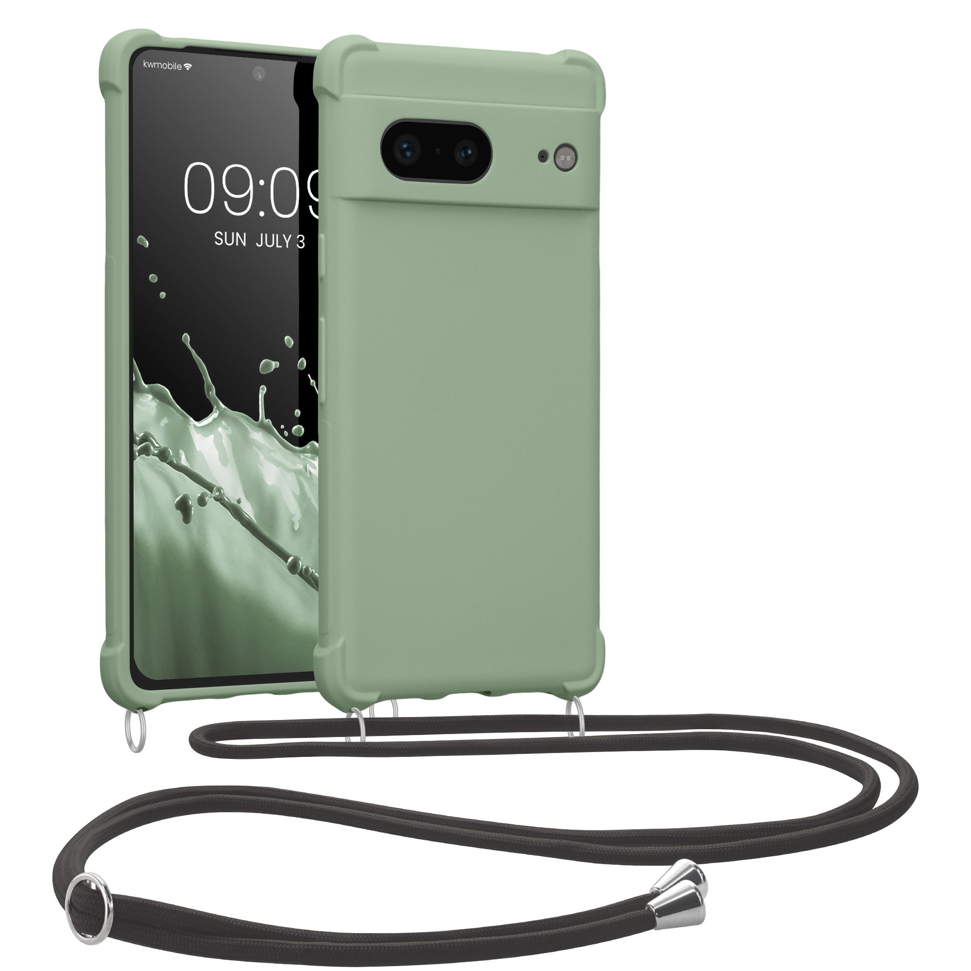 Crossbody kryt kwmobile pro Google Pixel 7 - šedozelená