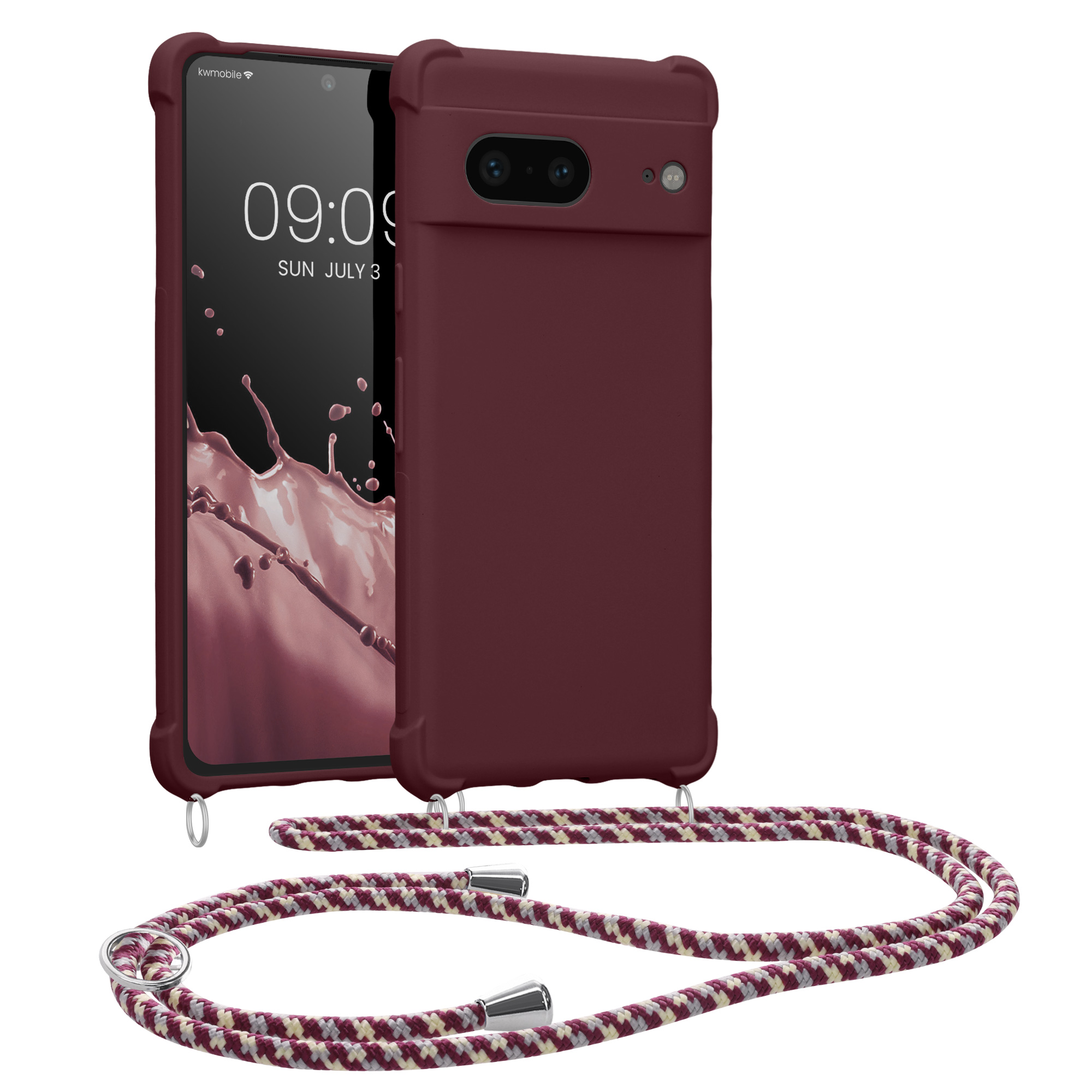 Crossbody kryt kwmobile pro Google Pixel 7 - vínově fialová