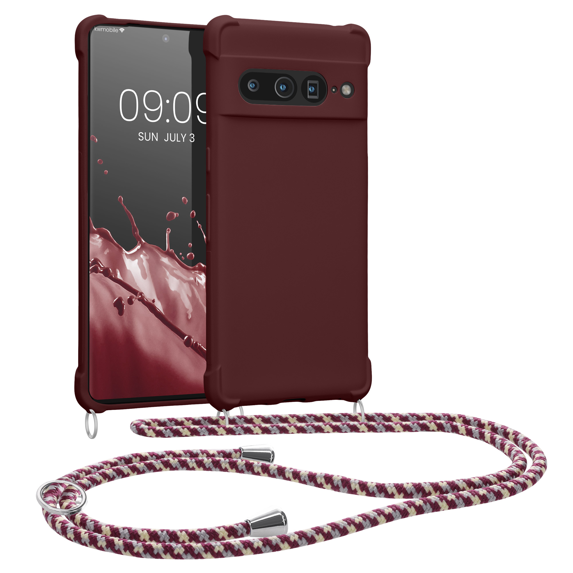 Crossbody kryt kwmobile Google Pixel 7 Pro - vínově fialový