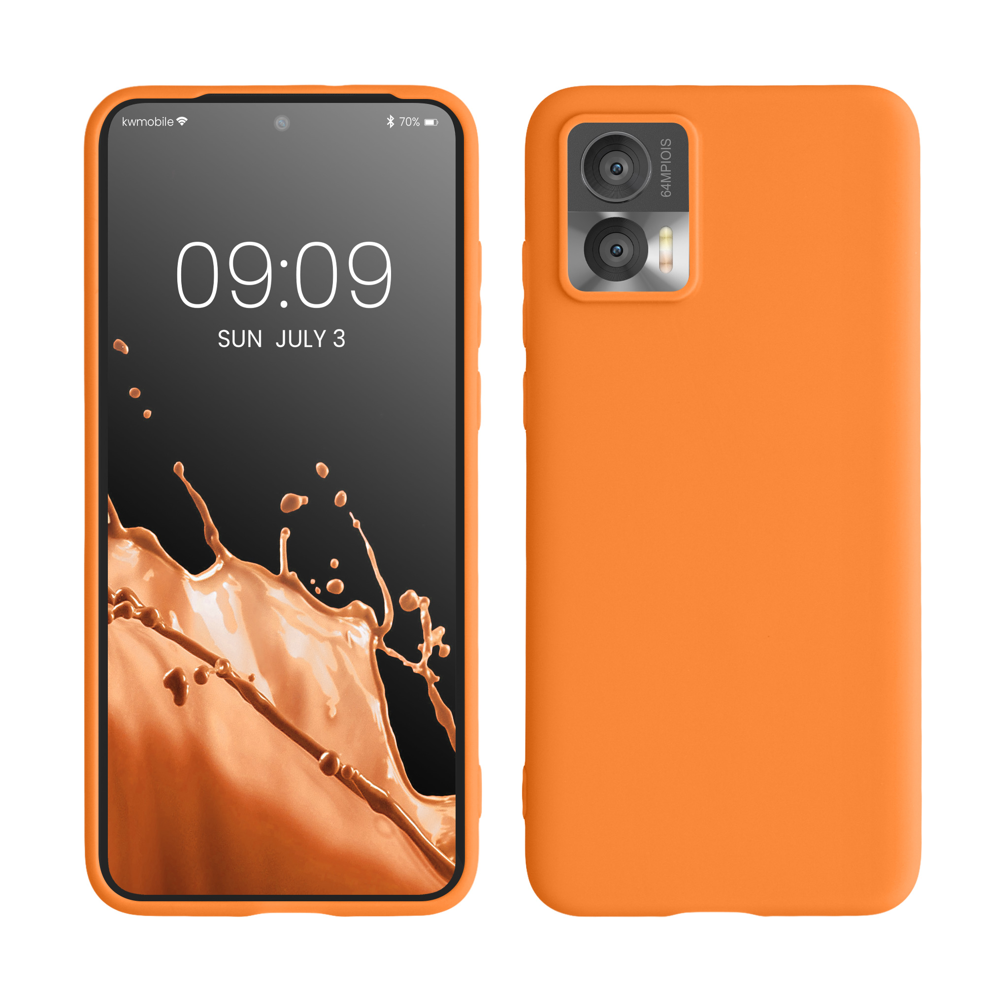 TPU kryt na mobil Motorola Edge 30 Neo kwmobile TPU ovocně oranžový