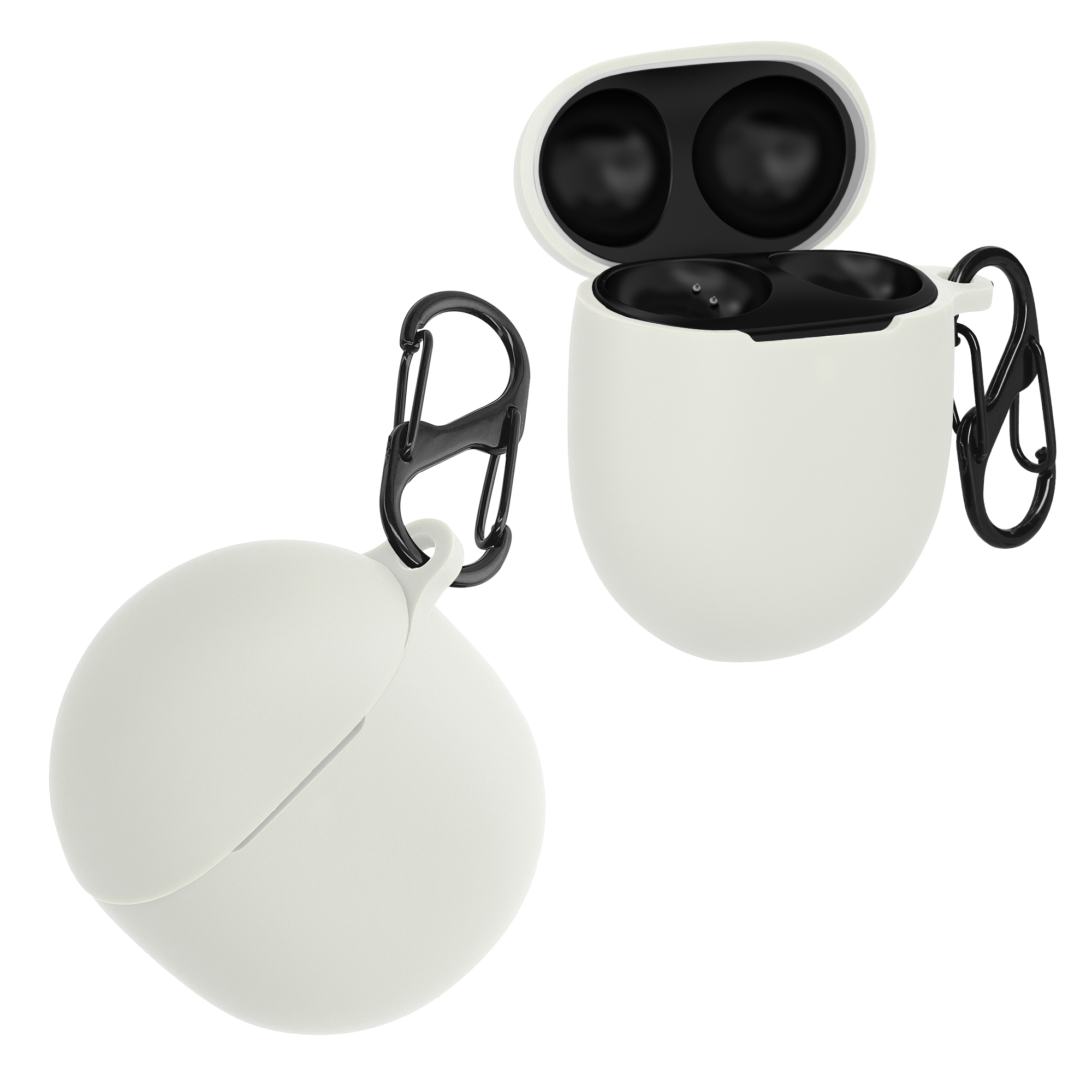 Silikonové pouzdro kwmobile pro Google Pixel Buds Pro 2 / Pixel Buds Pro - bílá