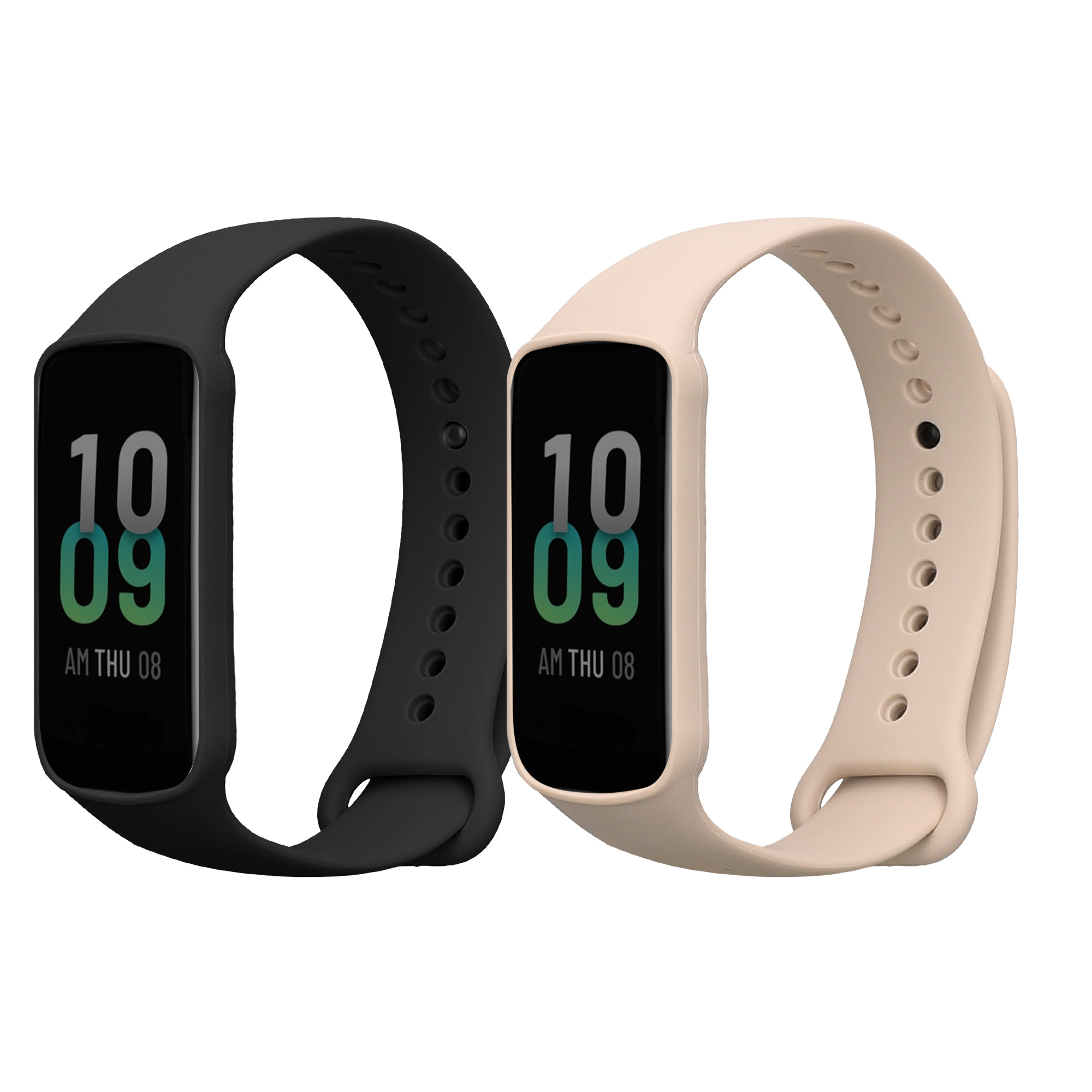 Sada 2 řemínků pro Amazfit Band 7 kwmobile - černá a béžová