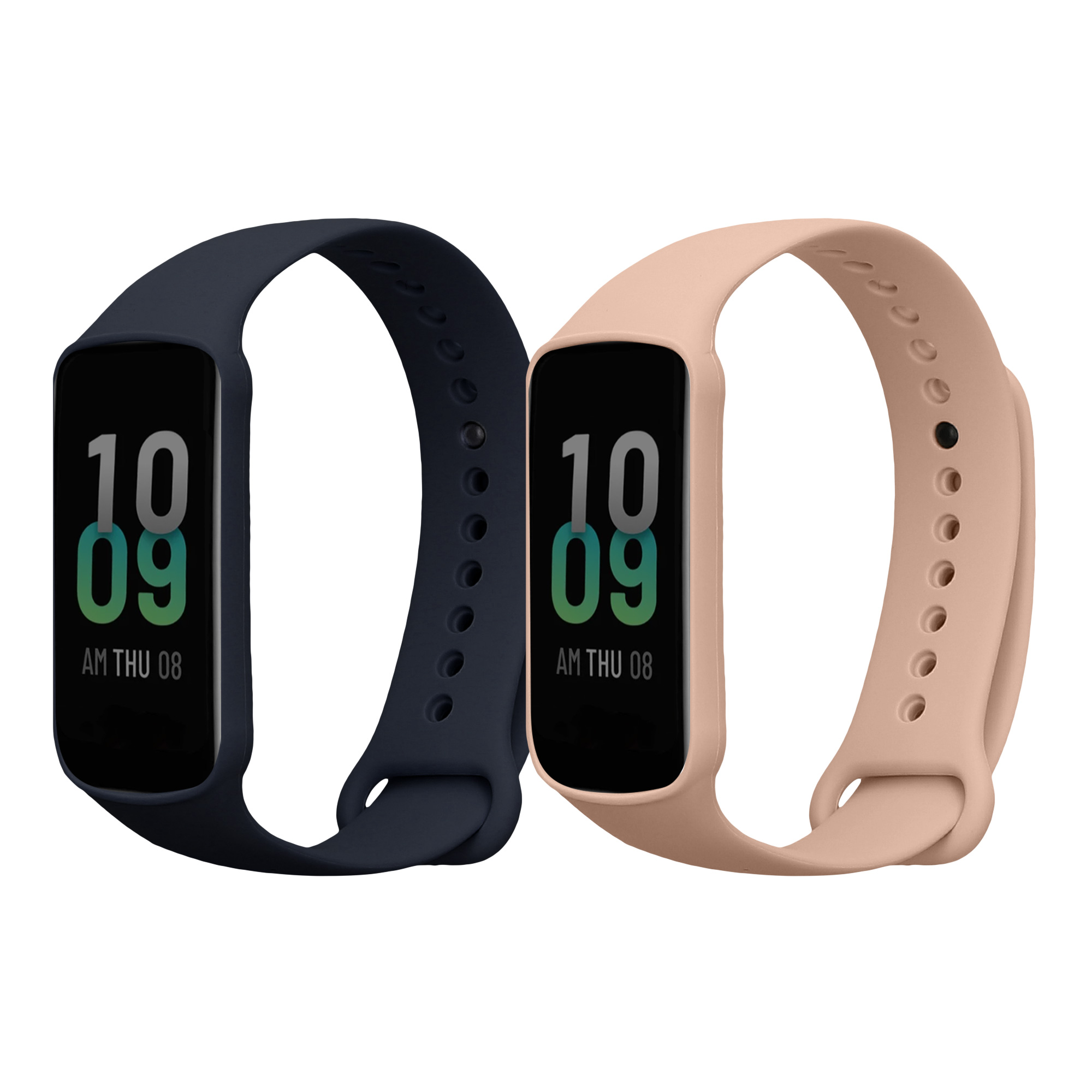 Sada 2 řemínků pro Amazfit Band 7 kwmobile - tmavě modrá a starorůžová