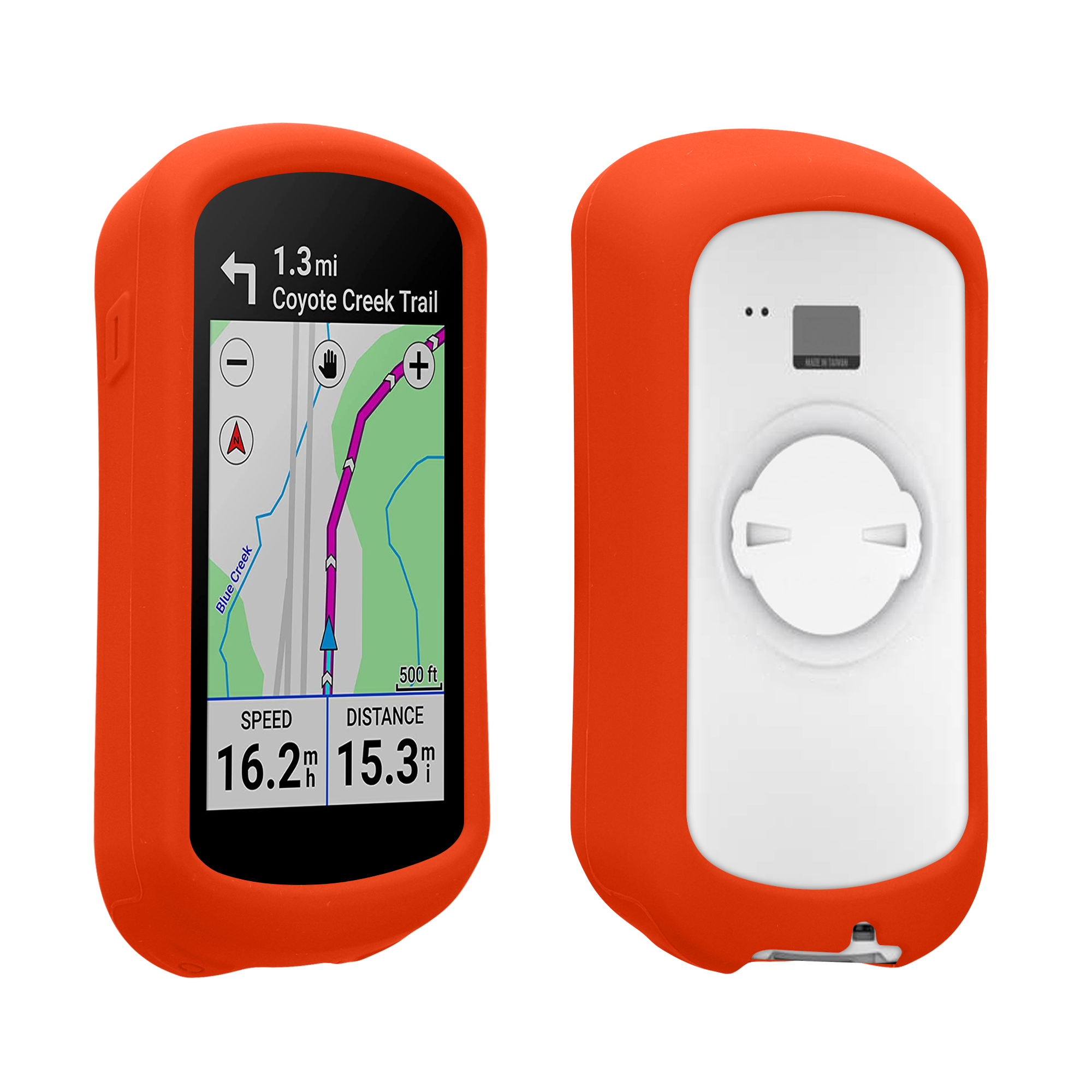 Silikonové pouzdro cyklo GPS Garmin Edge Explore 2 kwmobile oranžová