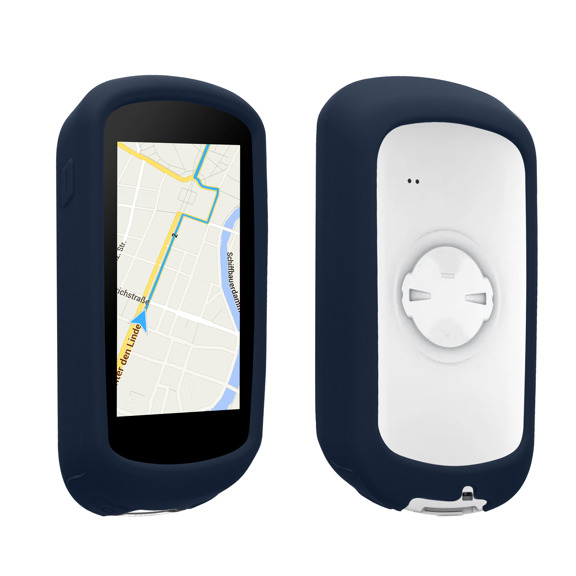 Silikonové pouzdro pro Garmin Edge Explore 2 kwmobile - tmavě modrá