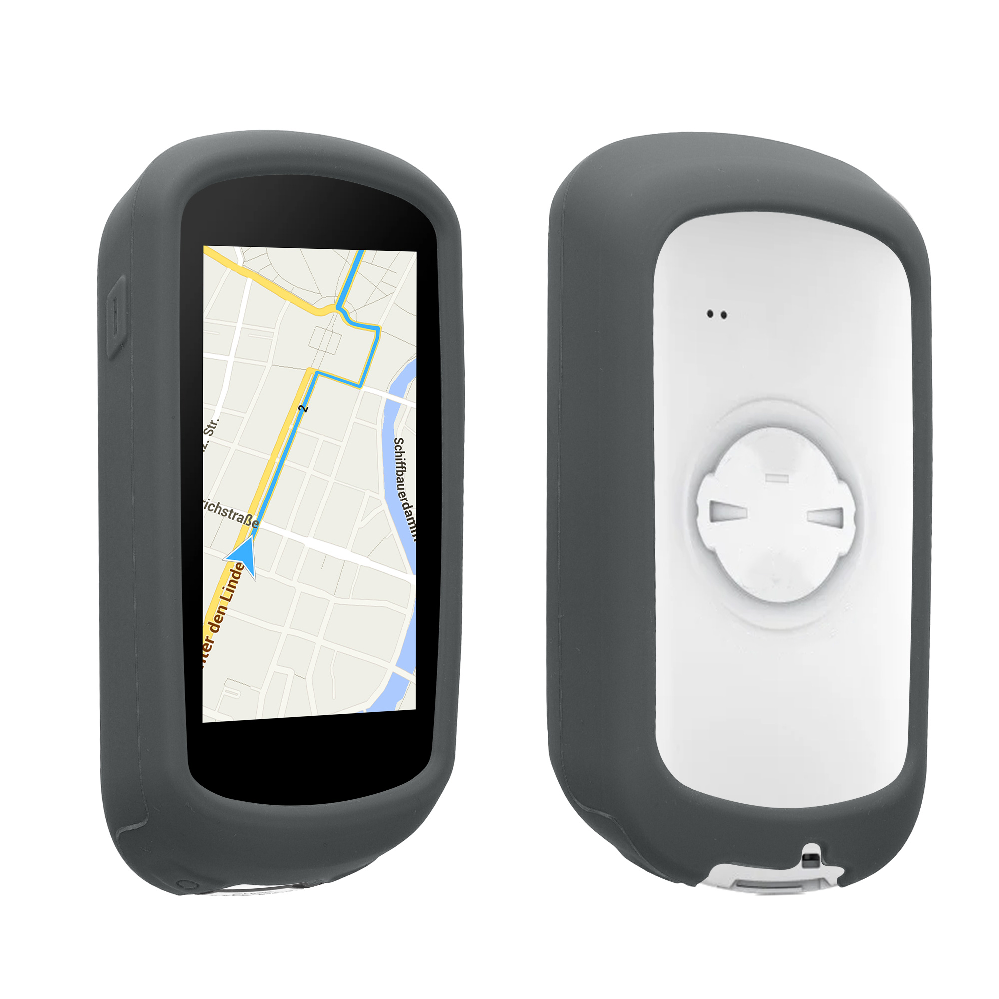 Silikonový obal pro Garmin Edge Explore 2 kwmobile ‑ kamenně šedá