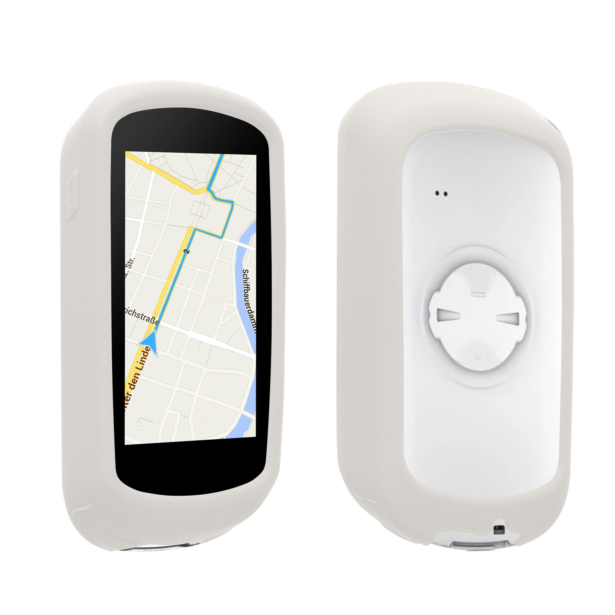 Silikonový obal pro Garmin Edge Explore 2 kwmobile ‑ bílá