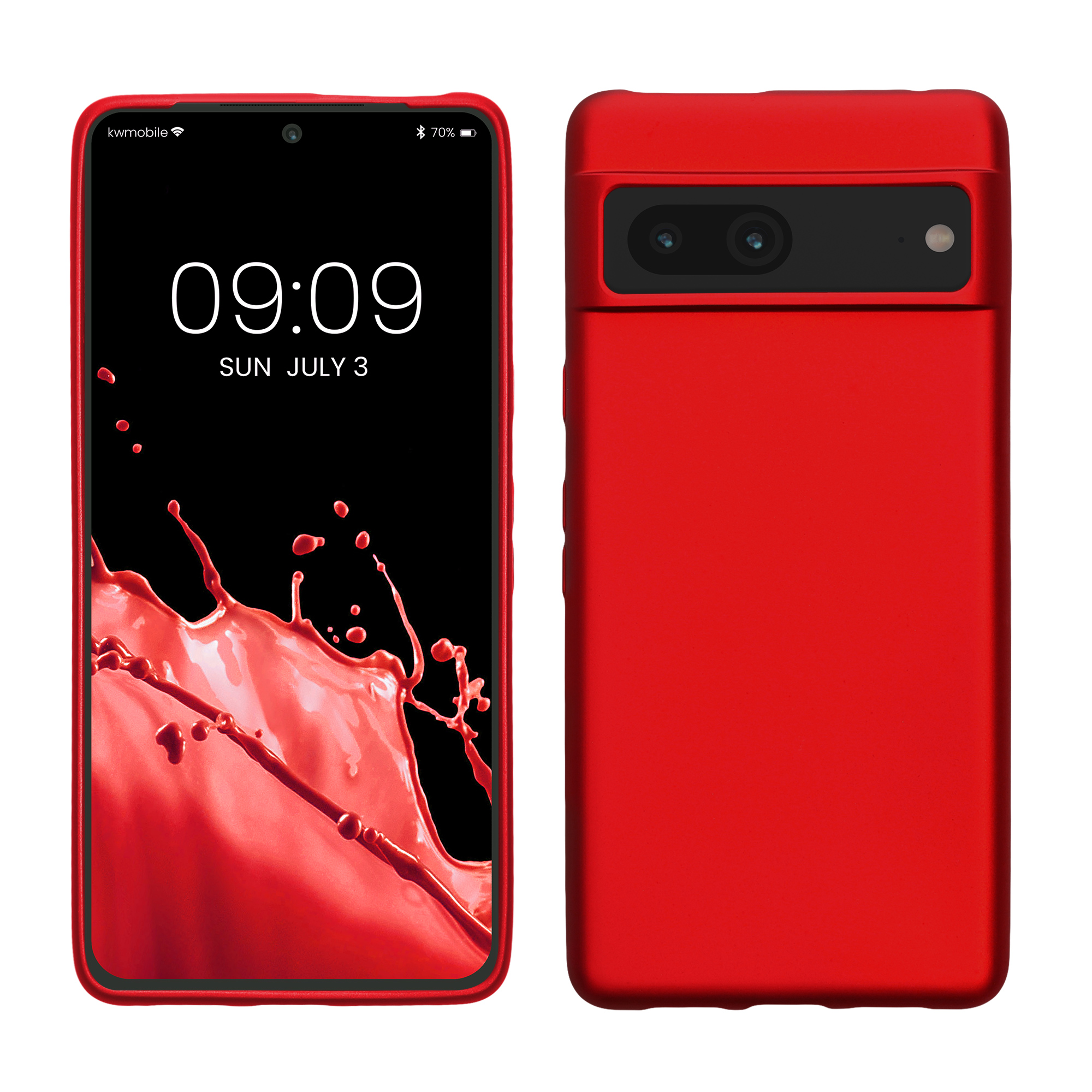 Metalický kryt kwmobile pro Google Pixel 7 - metallic dark red