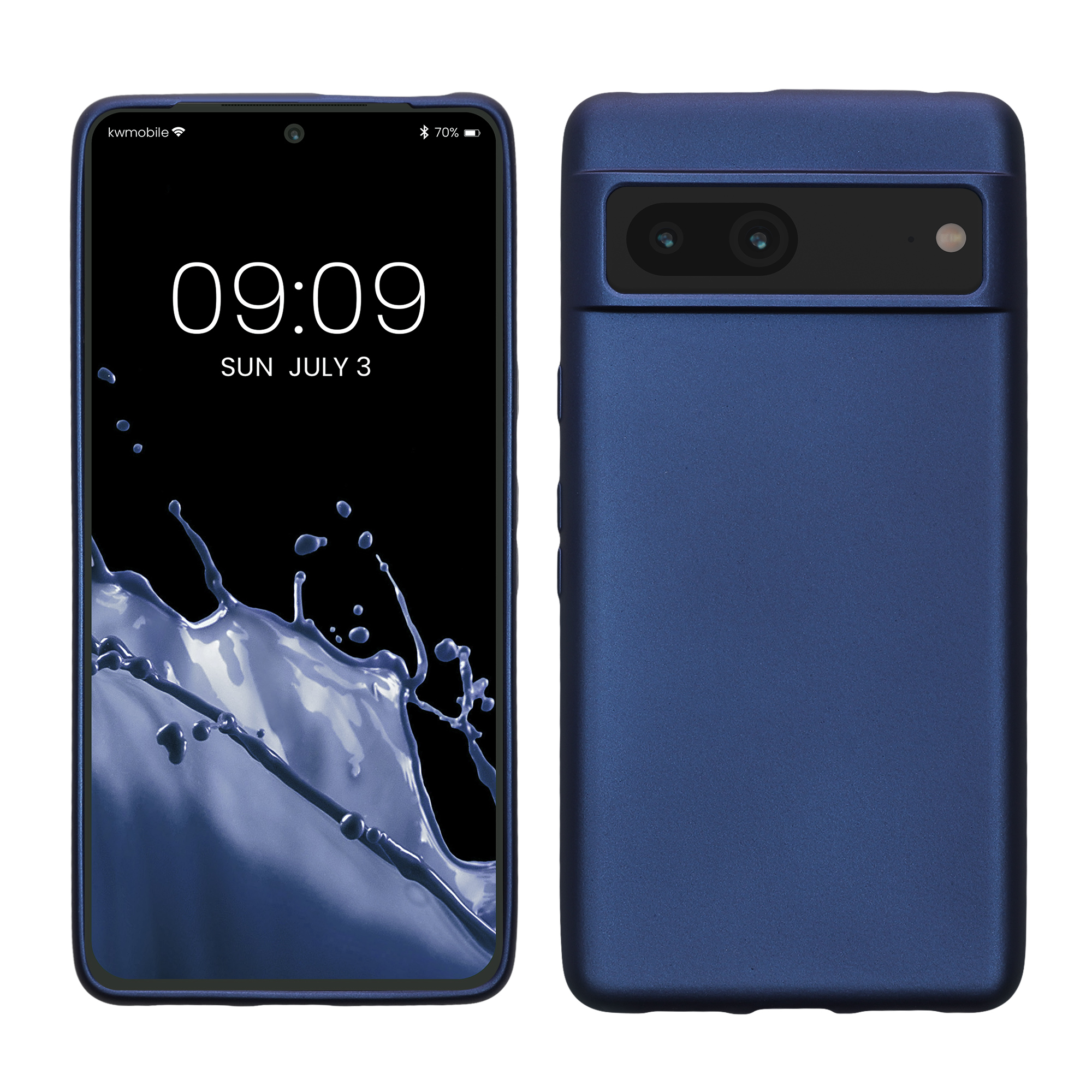 Metalický kryt kwmobile pro Google Pixel 7 - metalická modrá