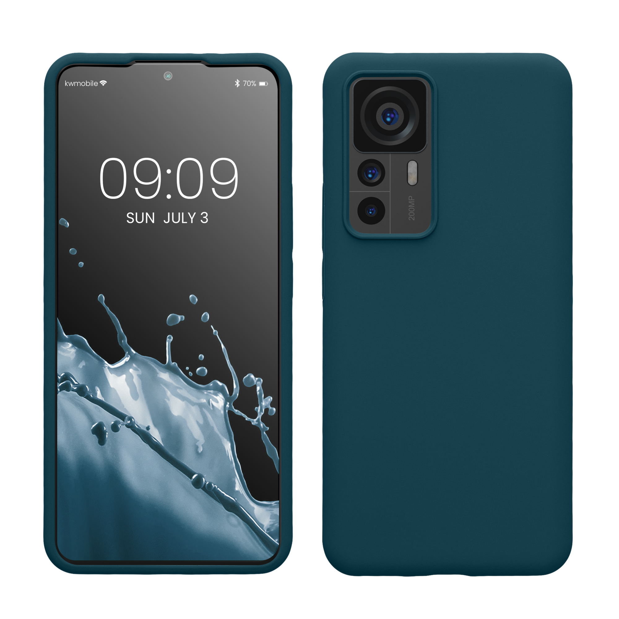 Pouzdro pro Xiaomi 12T / 12T Pro kwmobile silikonové - matná petrolejová