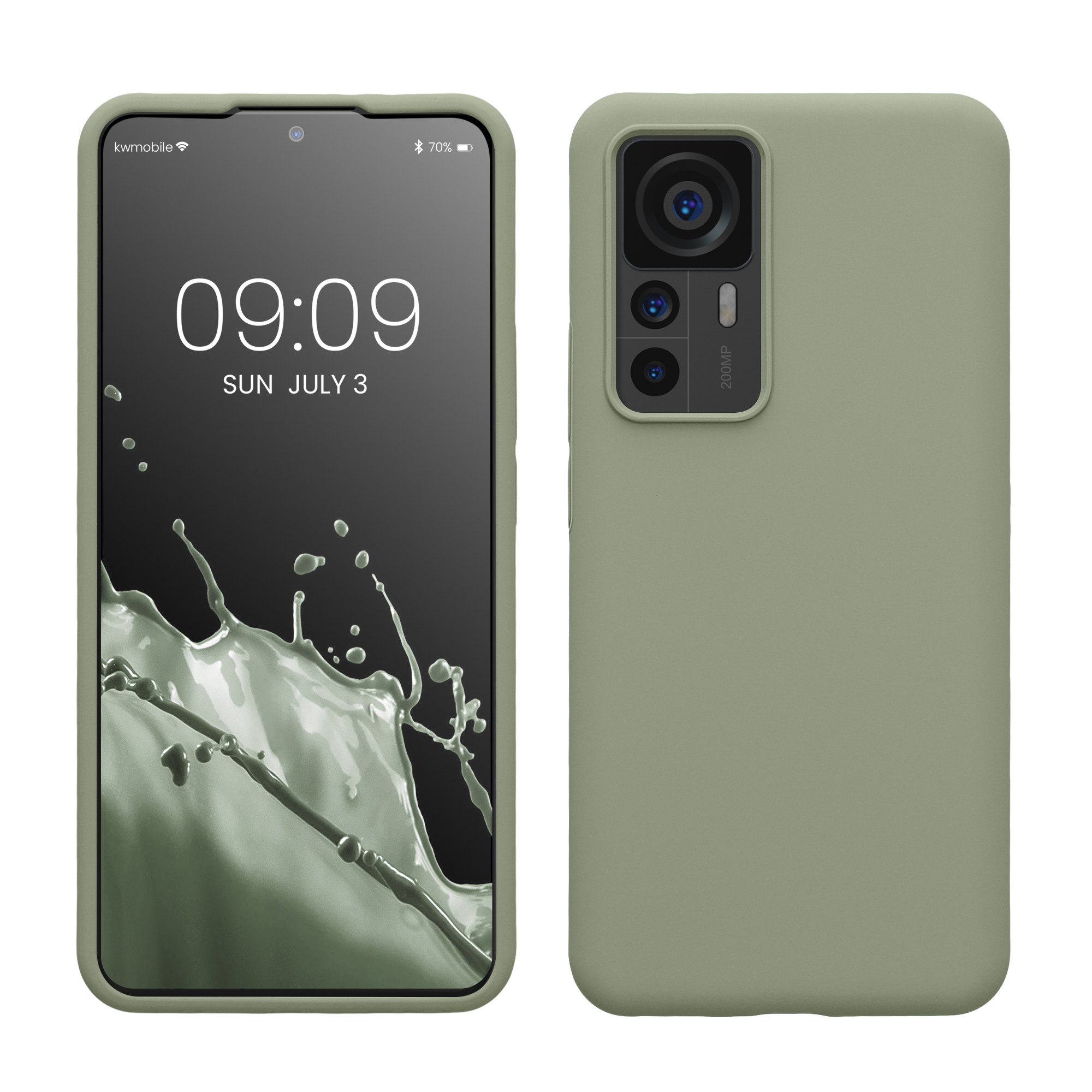 Kryt na mobil Xiaomi 12T / 12T Pro kwmobile šedozelená