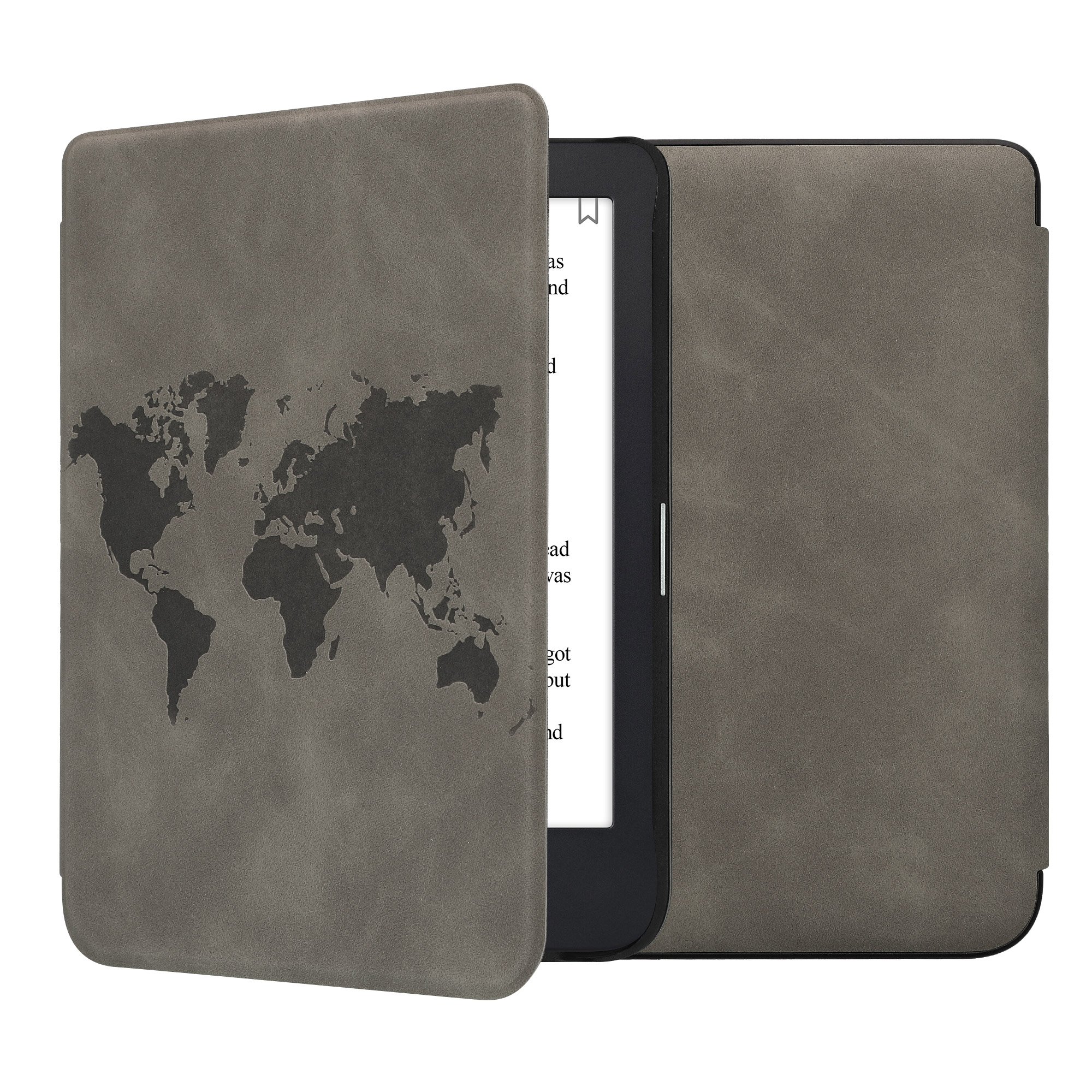 Flip pouzdro na čtečku s magnetem Kobo Clara 2E/Tolino Shine 4 Travel Outline šedé