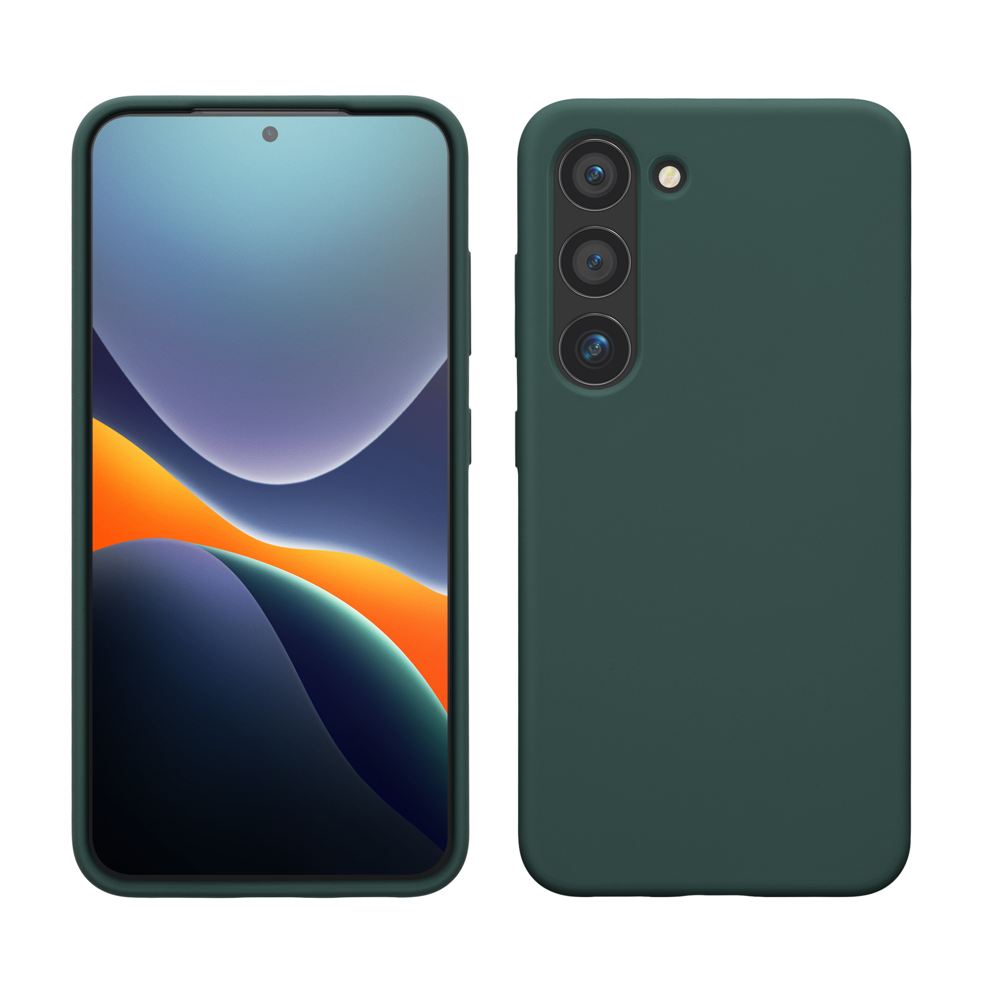 Silikonový kryt na mobil Galaxy S23 kwmobile modrozelená