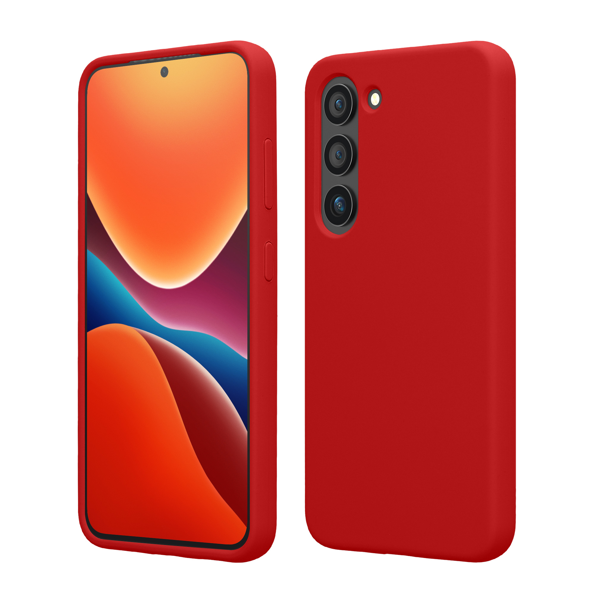 Silikonový kryt na mobil Galaxy S23 kwmobile klasická červená