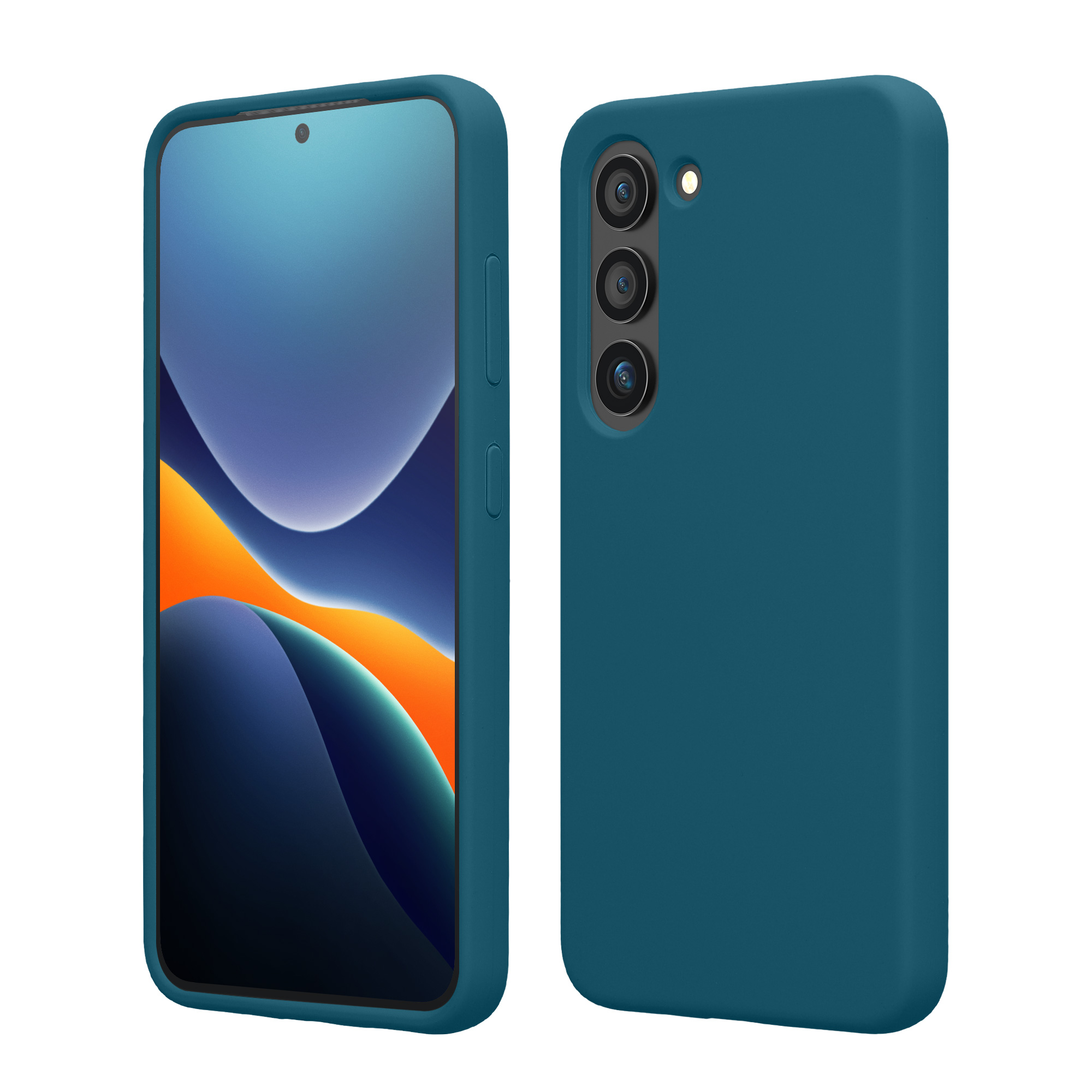 Silikonový kryt na mobil Galaxy S23 kwmobile matná petrolejová
