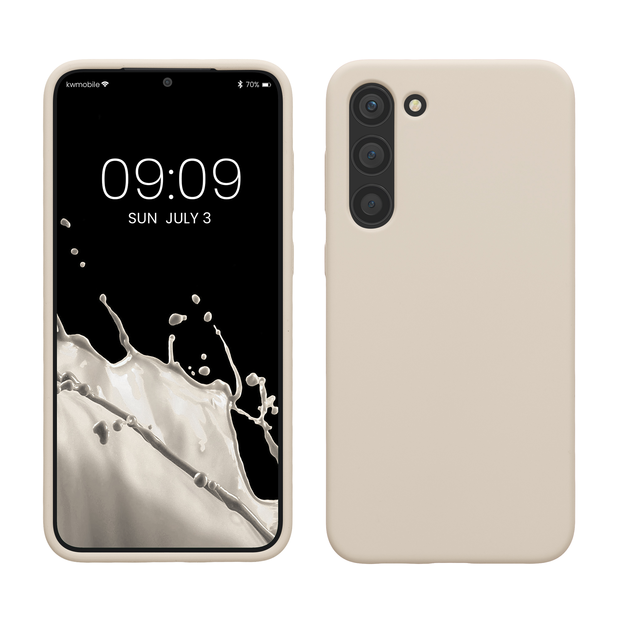 Silikonový kryt na mobil Galaxy S23 Plus kwmobile matně krémová