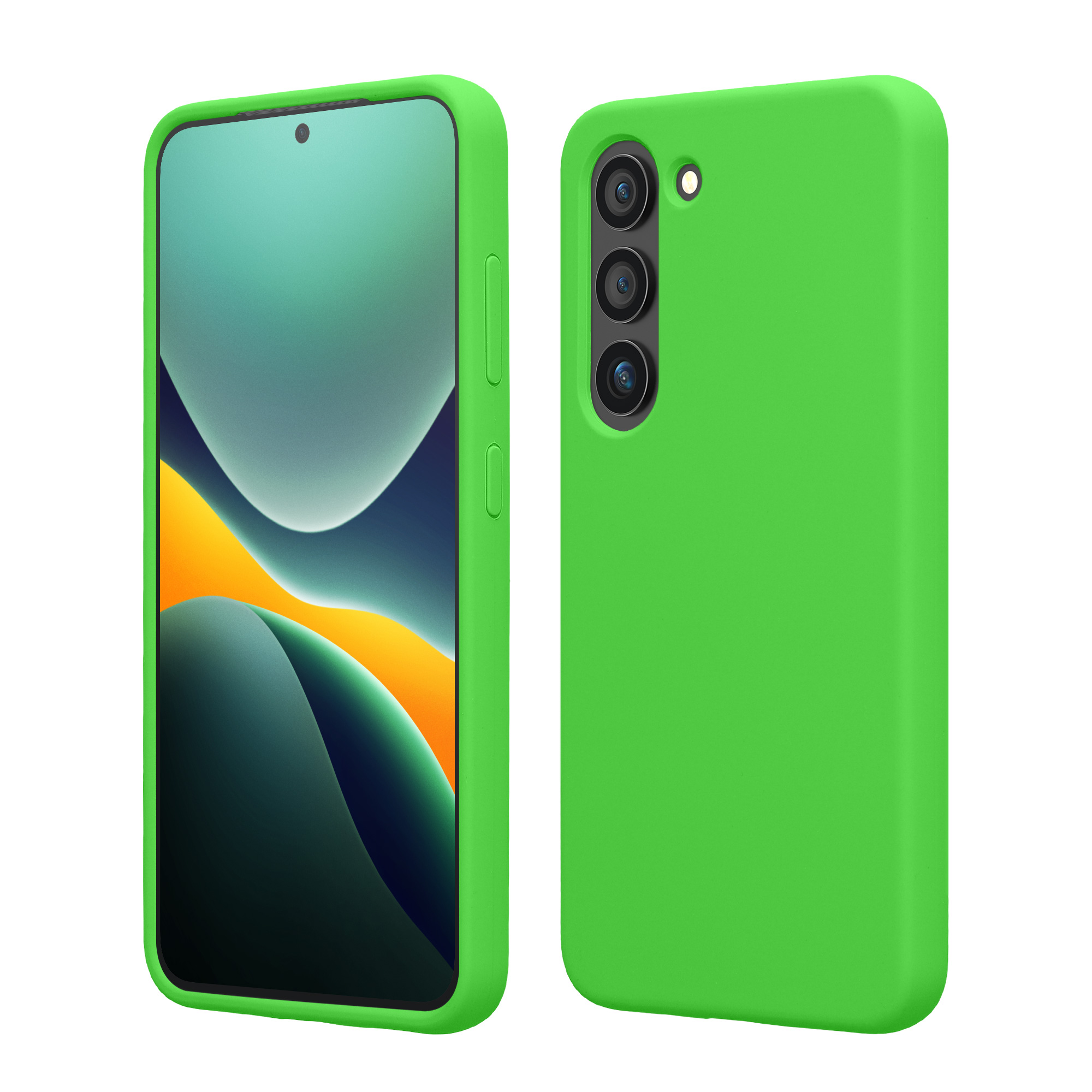 Silikonový kryt na mobil Galaxy S23 Plus kwmobile limetková zelená