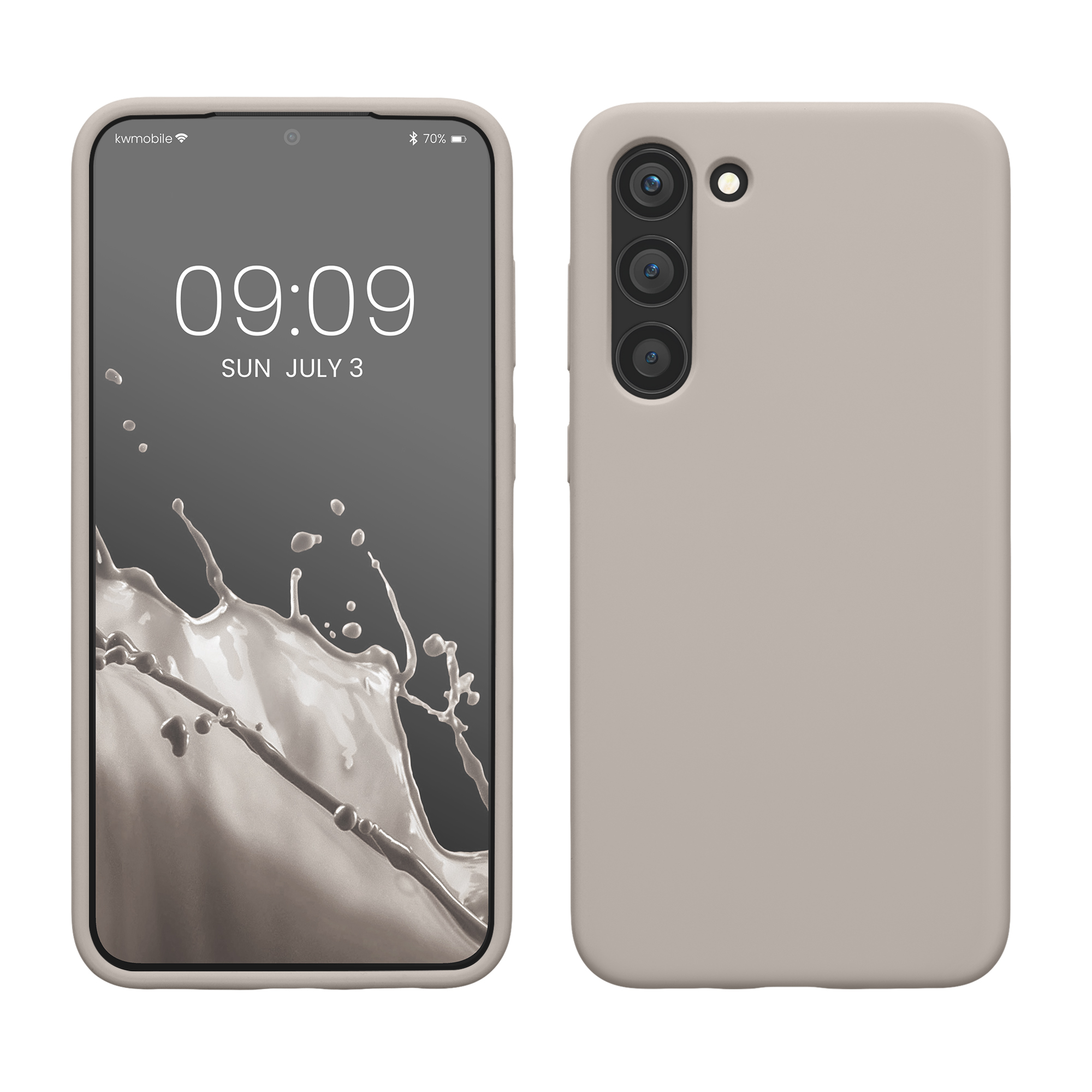 Silikonový kryt na mobil Galaxy S23 Plus kwmobile matně béžová