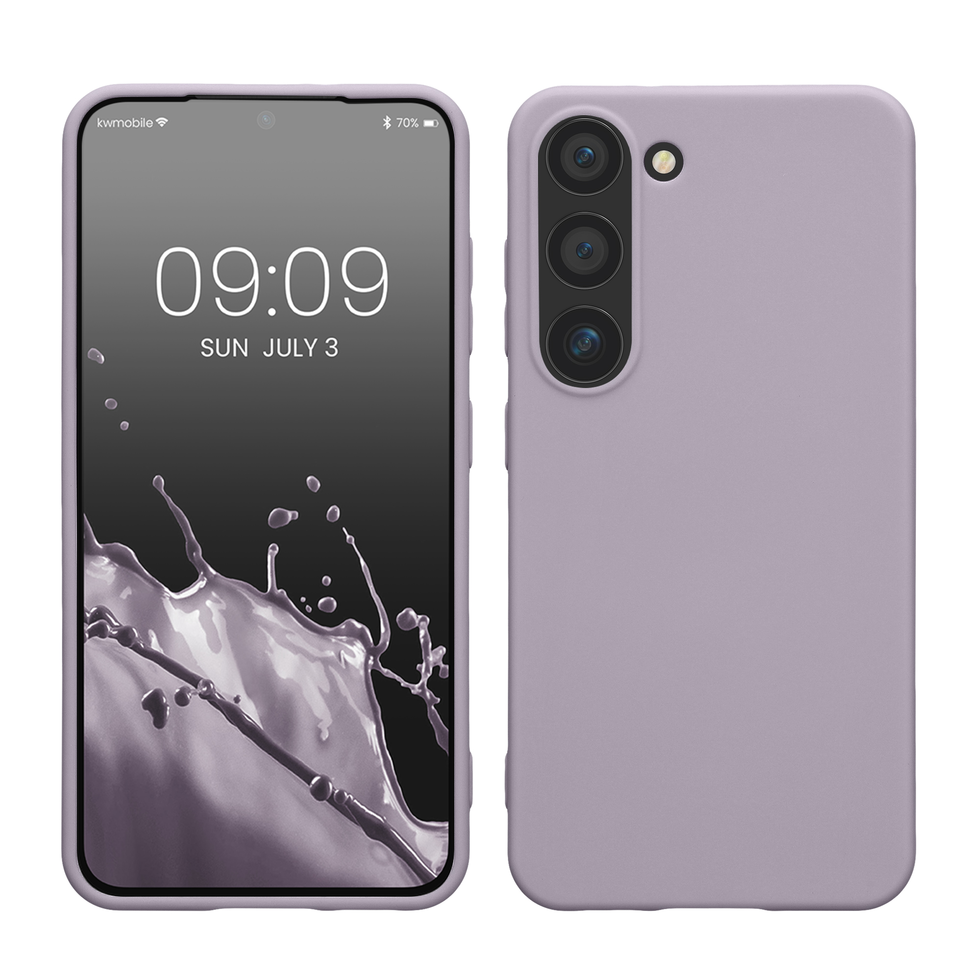 Silikonový kryt na mobil Galaxy S23 kwmobile levandulová