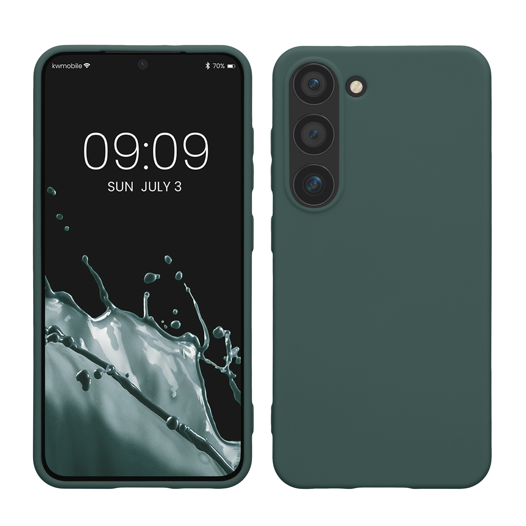 Silikonový kryt na mobil Galaxy S23 kwmobile modrozelená