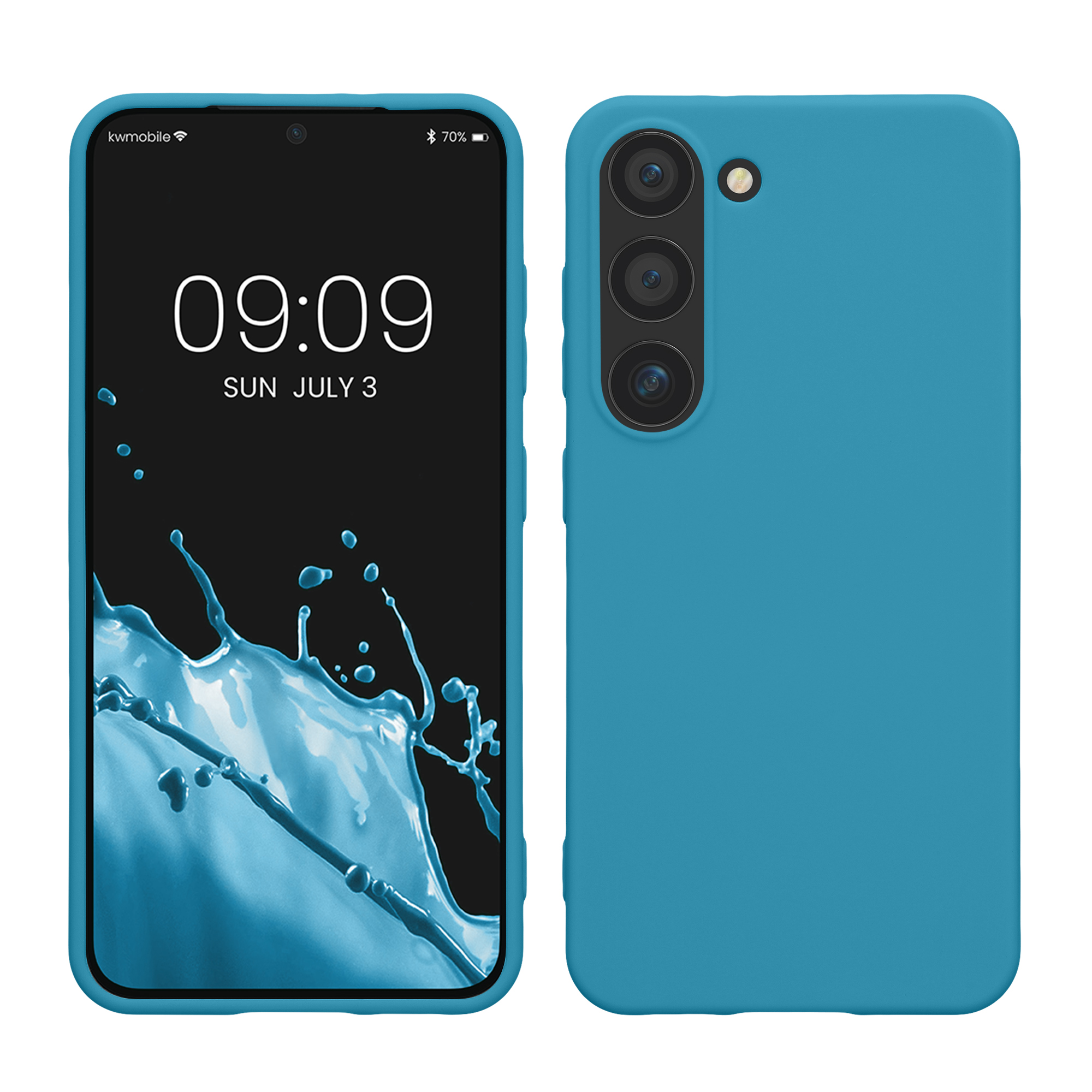 Silikonový kryt na mobil Galaxy S23 kwmobile karibská modrá