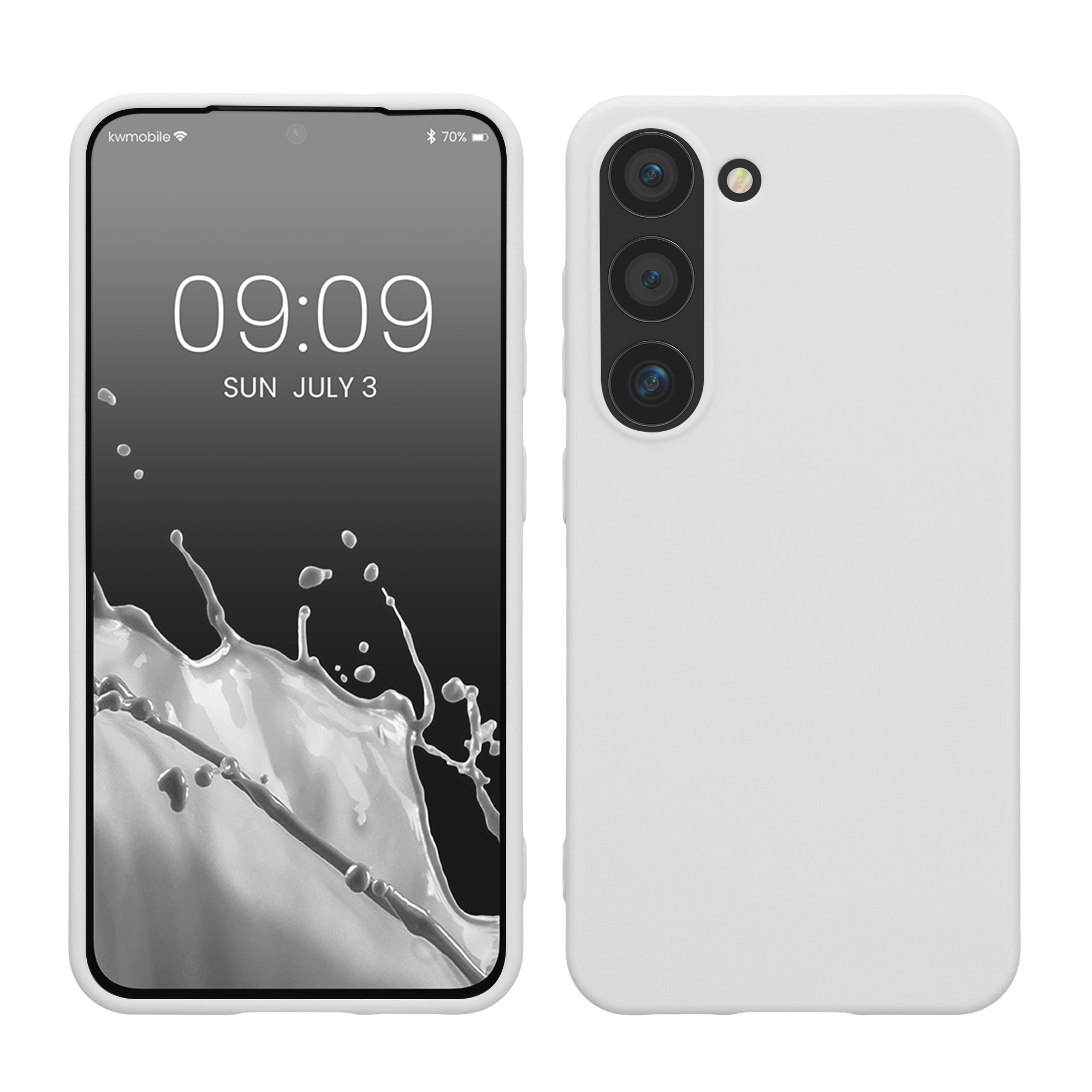 Silikonový kryt na mobil Galaxy S23 kwmobile matně bílá
