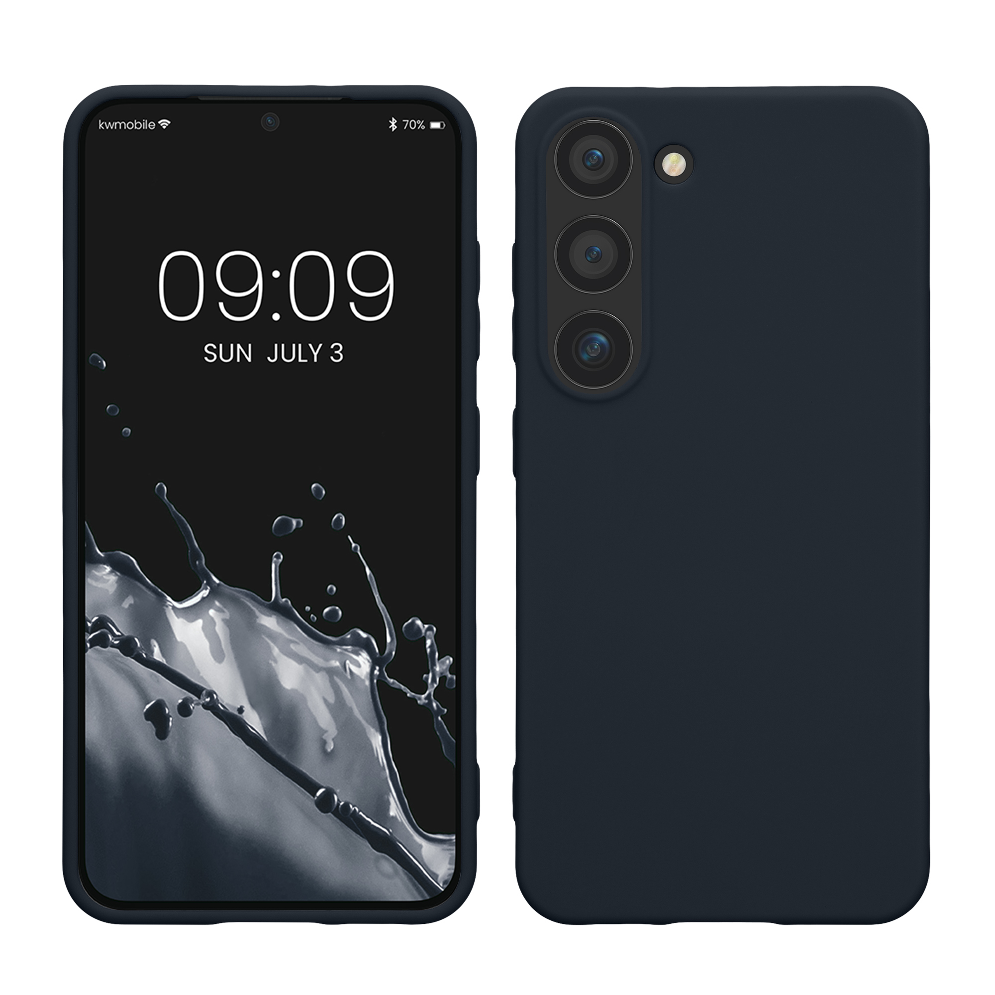 Silikonový kryt na mobil Galaxy S23 kwmobile tmavě modrá