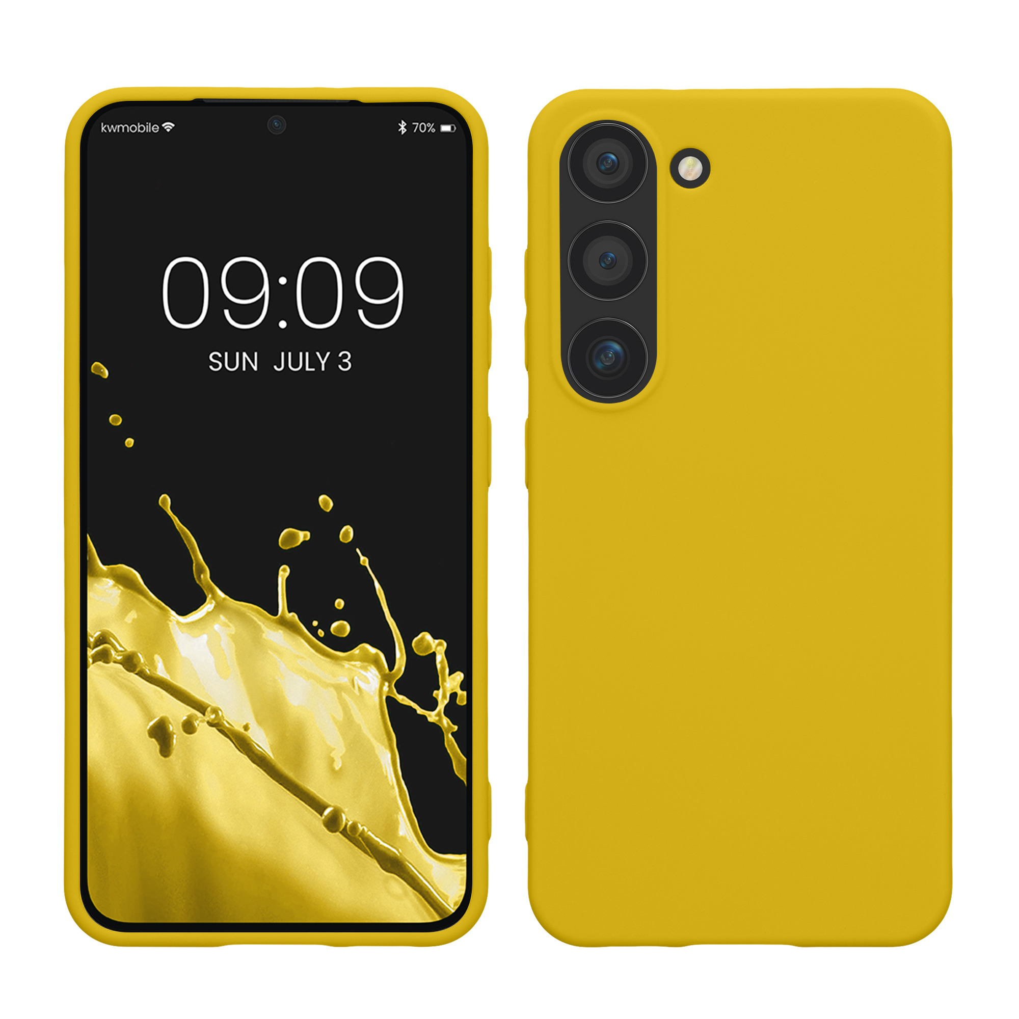 Silikonový kryt na mobil Galaxy S23 kwmobile zářivě žlutá