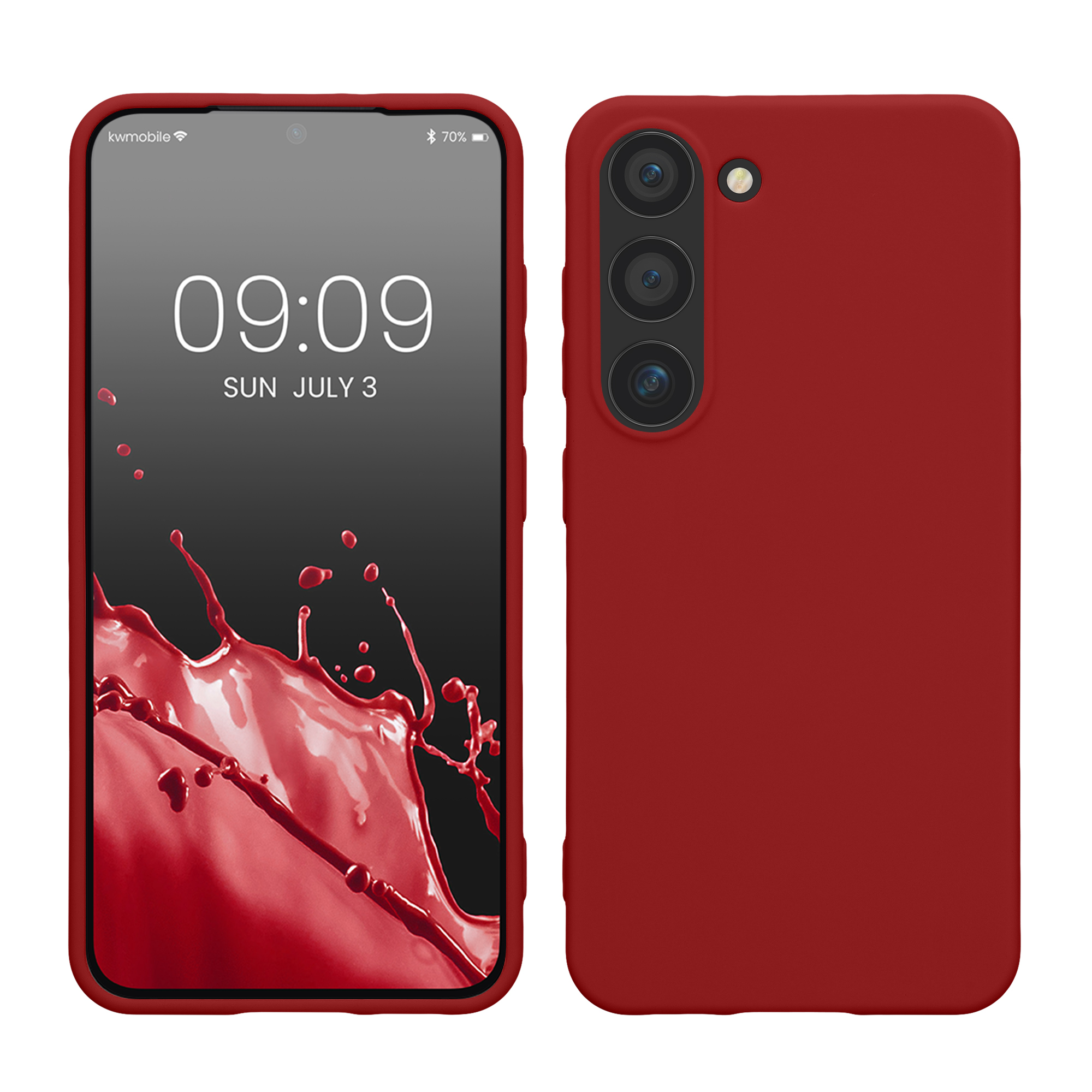 Pouzdro pro Samsung Galaxy S23 kwmobile TPU - rebarborová červená