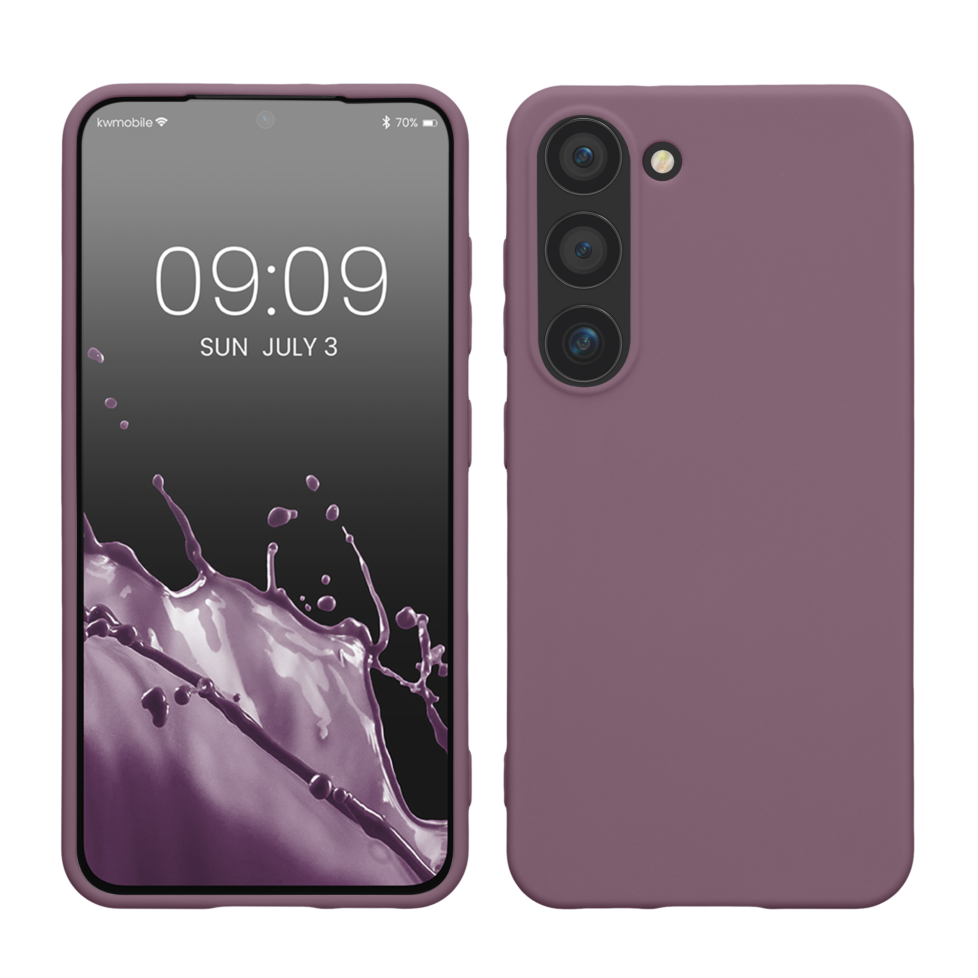 Pouzdro pro Samsung Galaxy S23 kwmobile TPU - pastelová kosatcová