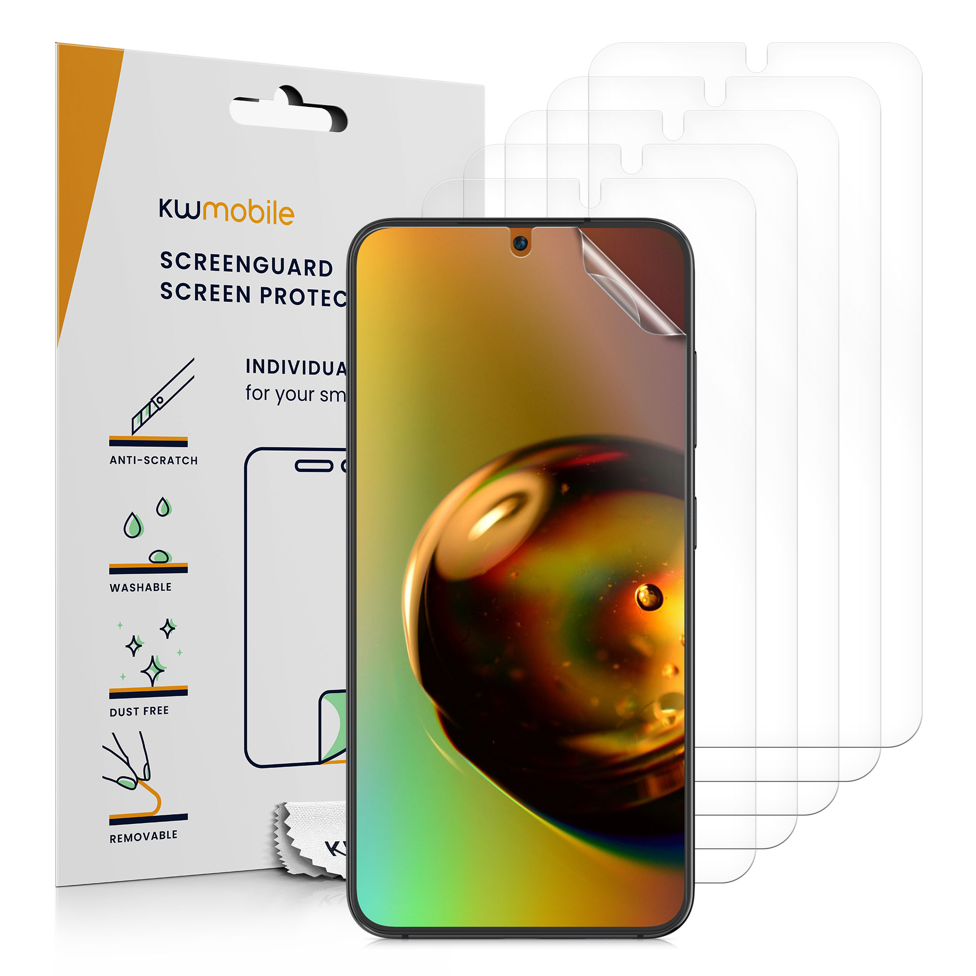6x Ochranná fólie Galaxy S23 kwmobile čirá