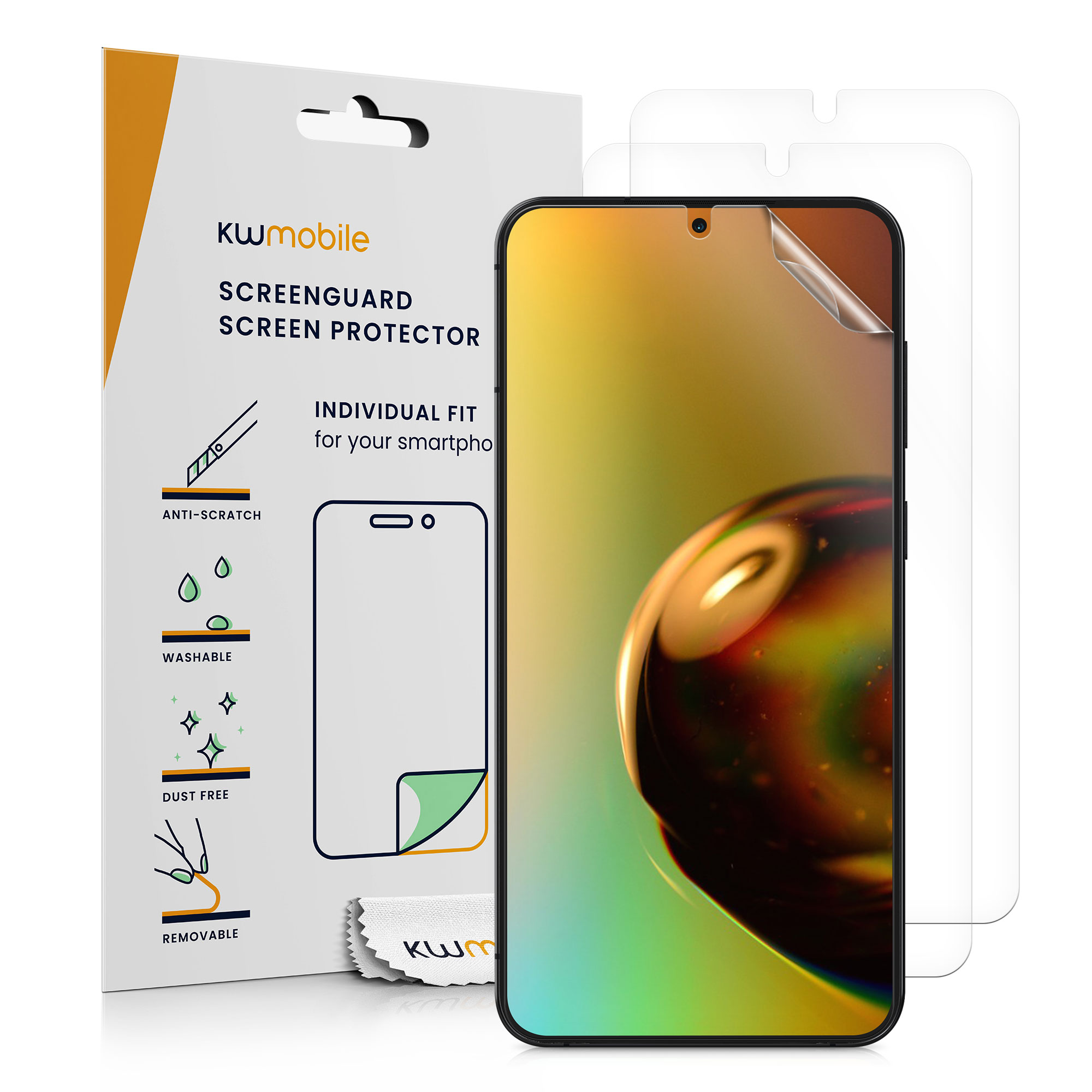3x Ochranná fólie Galaxy S23 Plus kwmobile čirá
