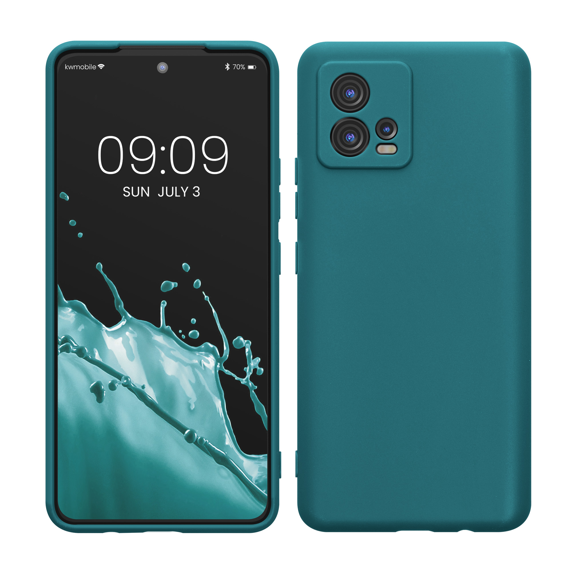 Silikonový kryt kwmobile pro Motorola Moto G72 - Matná petrolejová