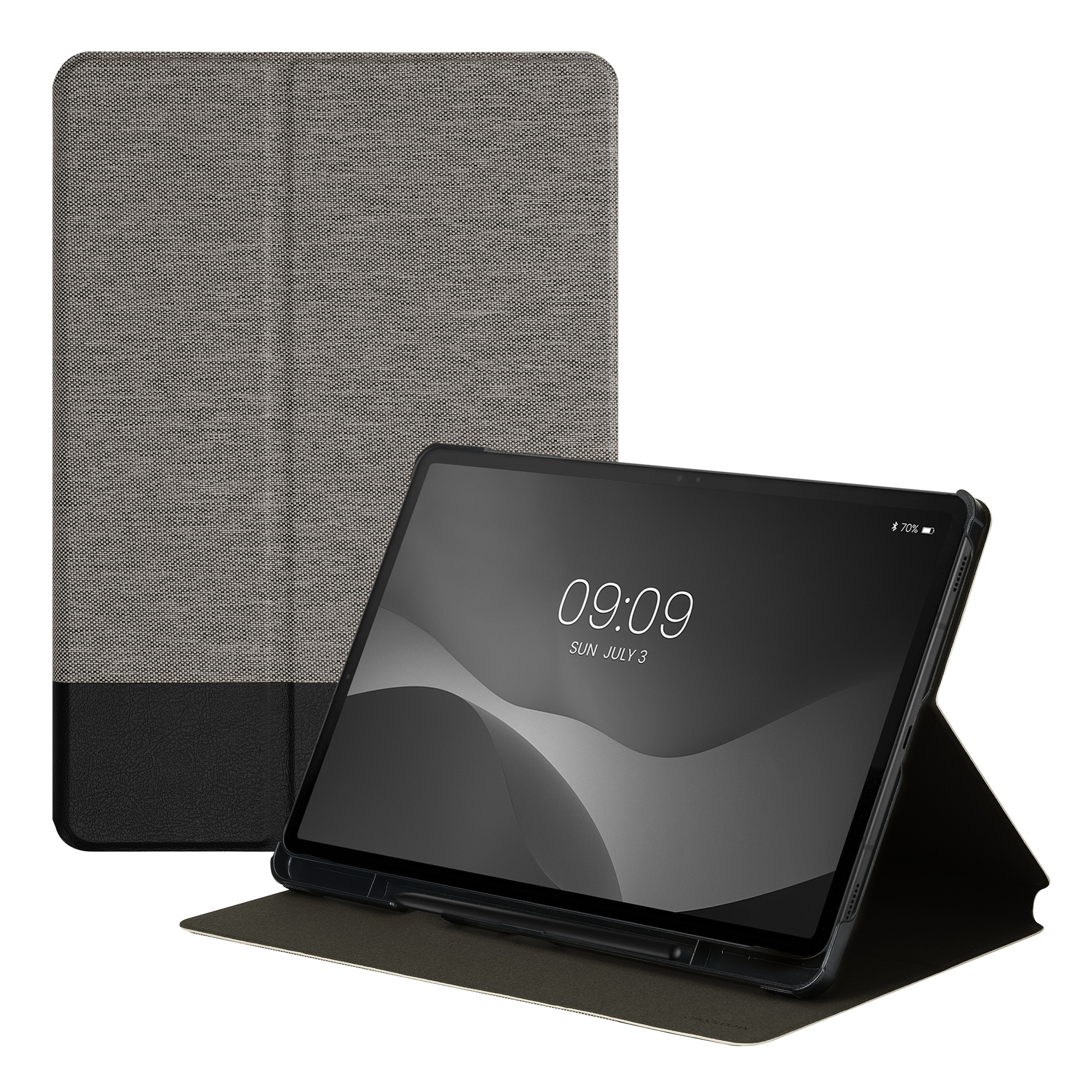 Pouzdro na tablet Galaxy Tab S8 / Galaxy Tab S7 kwmobile světle šedý/černý