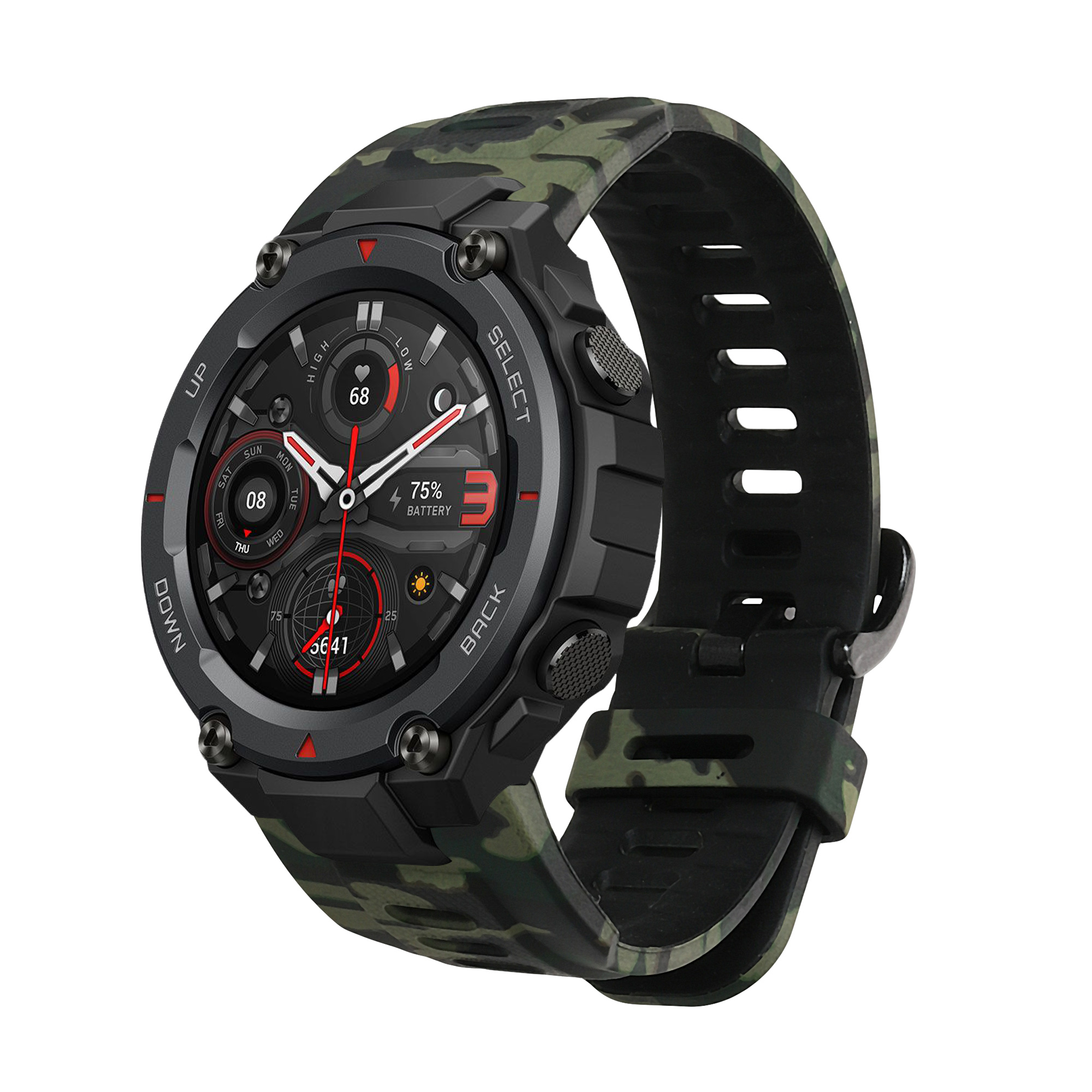 Řemínek pro Huami Amazfit T-Rex / T-Rex Pro kwmobile - černá, světle zelená a tmavě zelená 