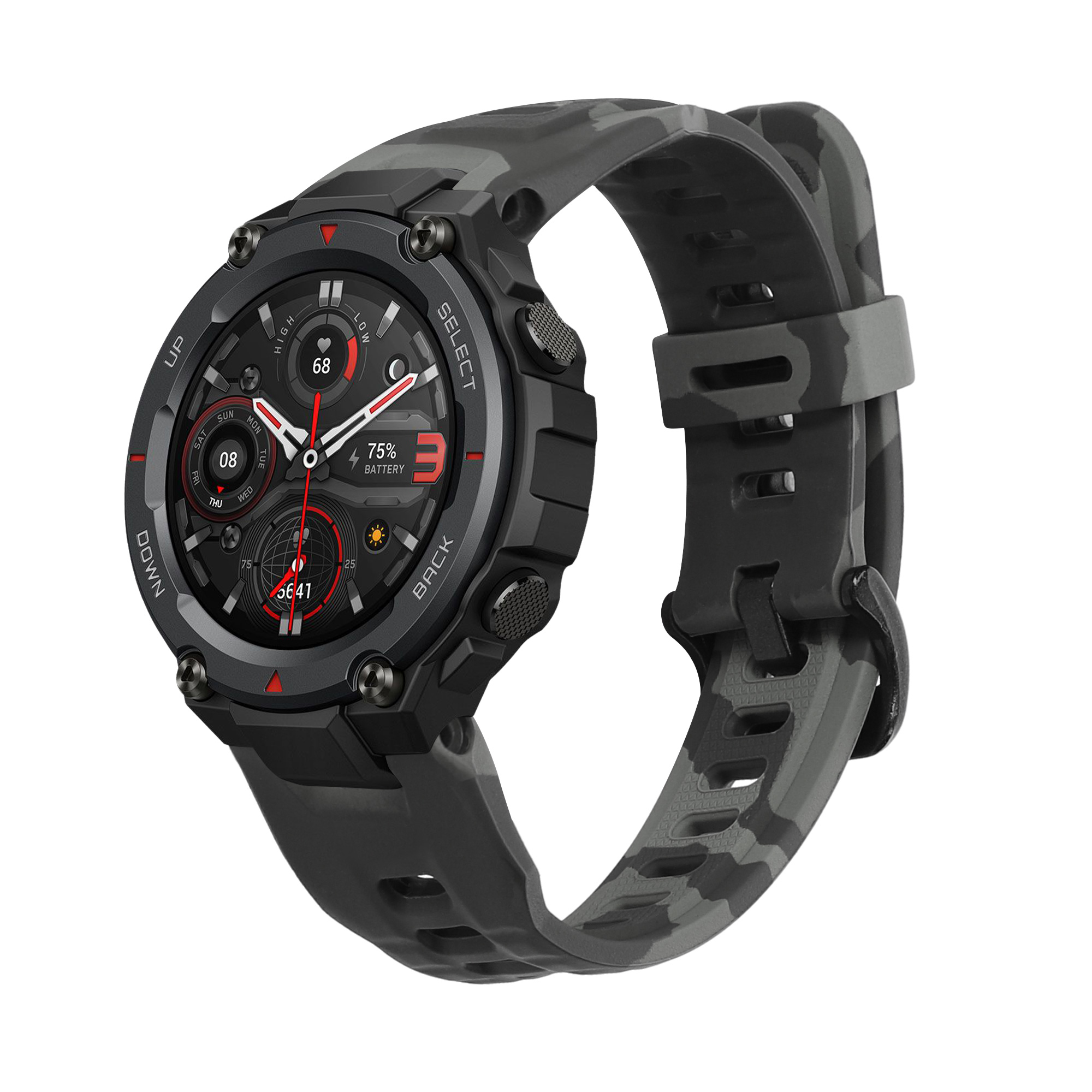 Řemínek pro Huami Amazfit T-Rex / T-Rex Pro kwmobile - tmavě šedá, černá a světle šedá 