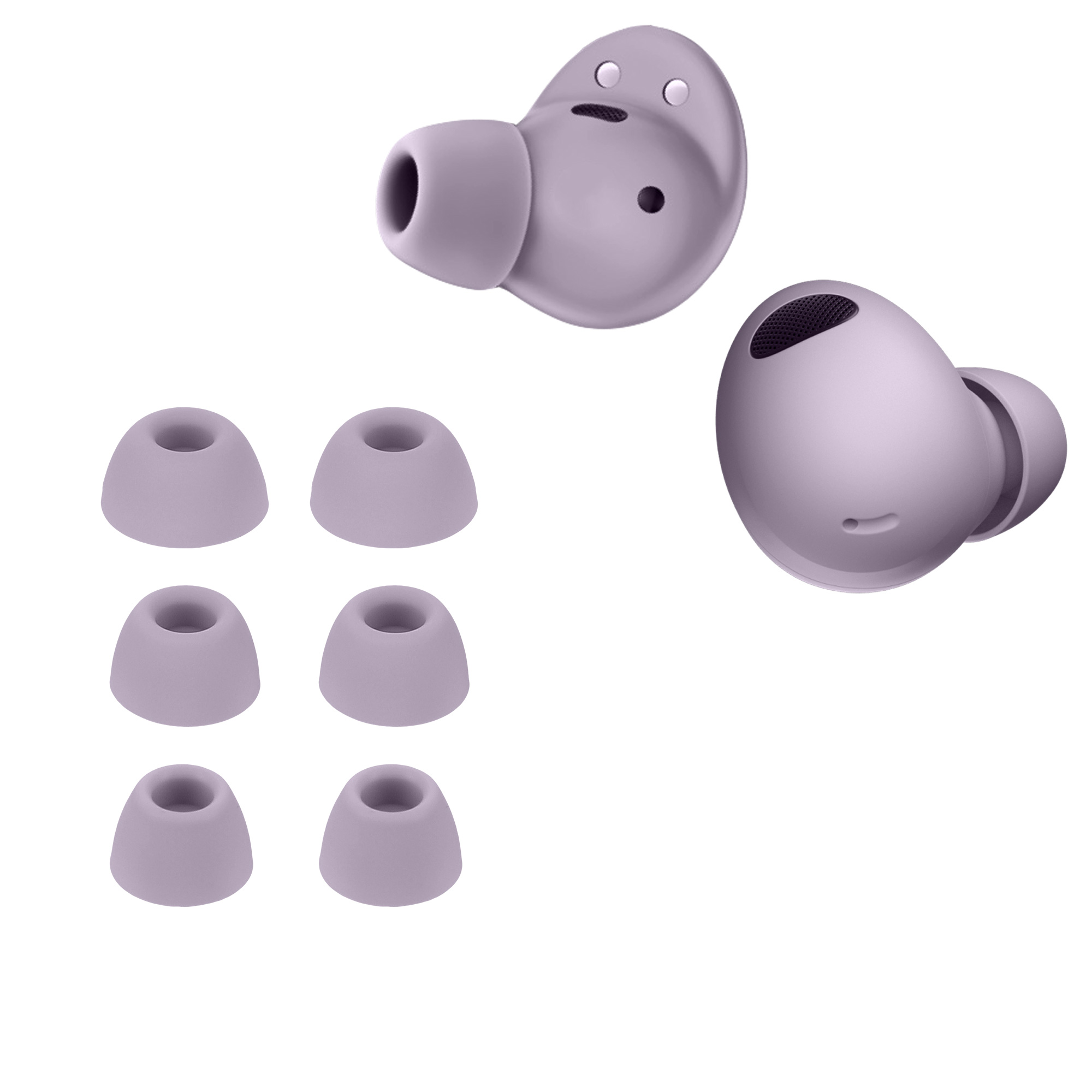 Silikonové špuntíky Samsung Galaxy Buds 2 Pro kwmobile 6 ks levandulový