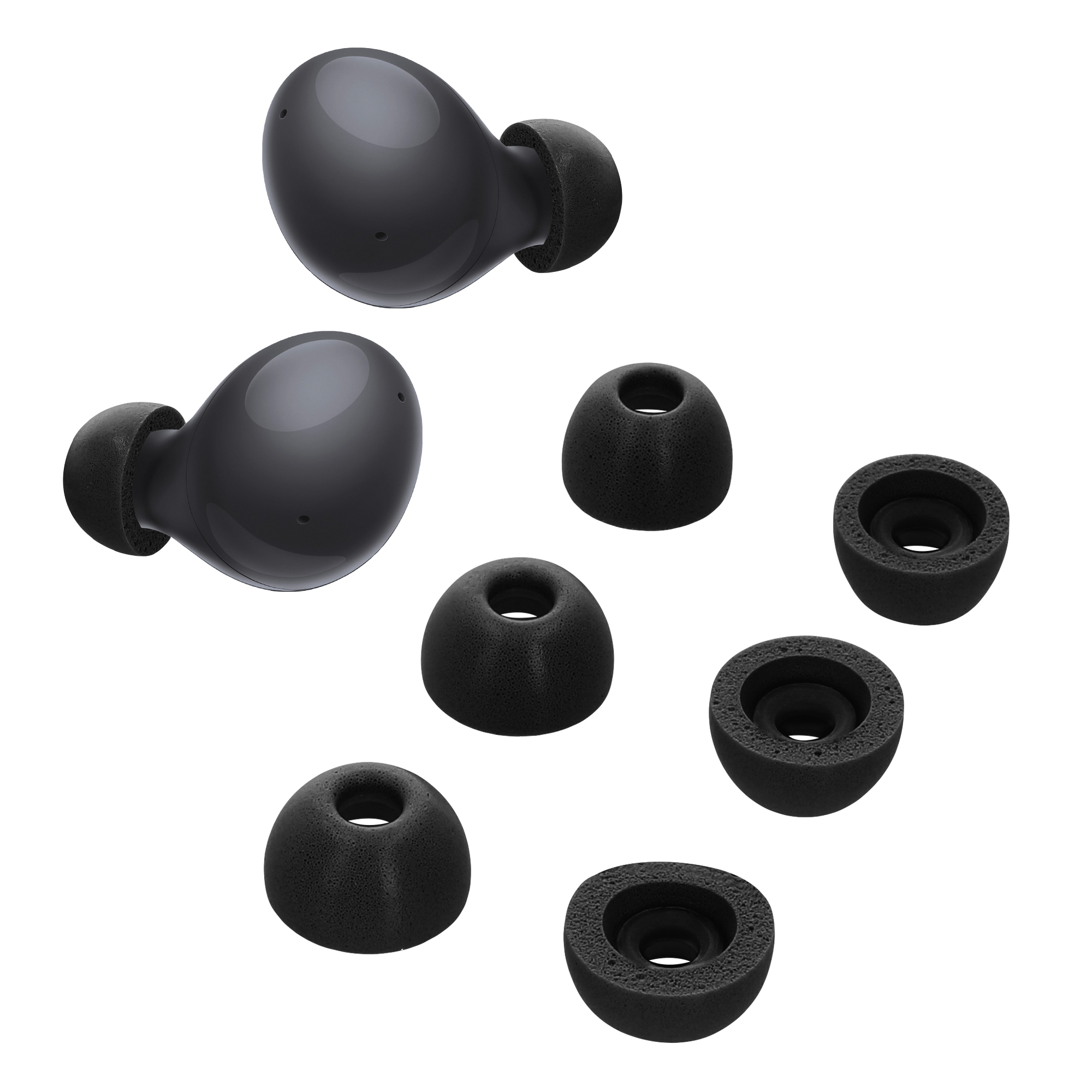 Silikonové špuntíky Samsung Galaxy Buds 2 kwmobile 6 ks černý