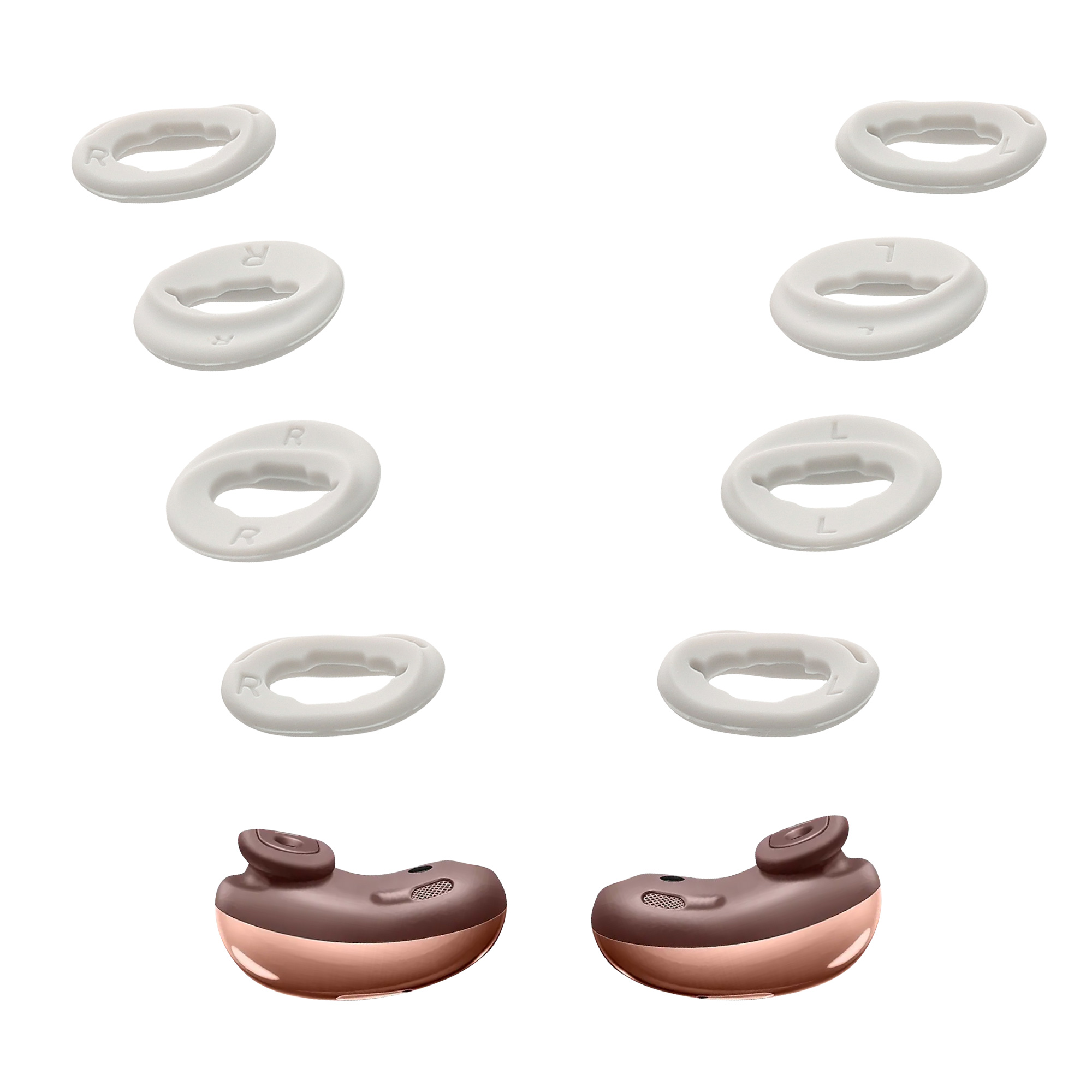Silikonové pouzdro na sluchátka Samsung Galaxy Buds kwmobile bílý