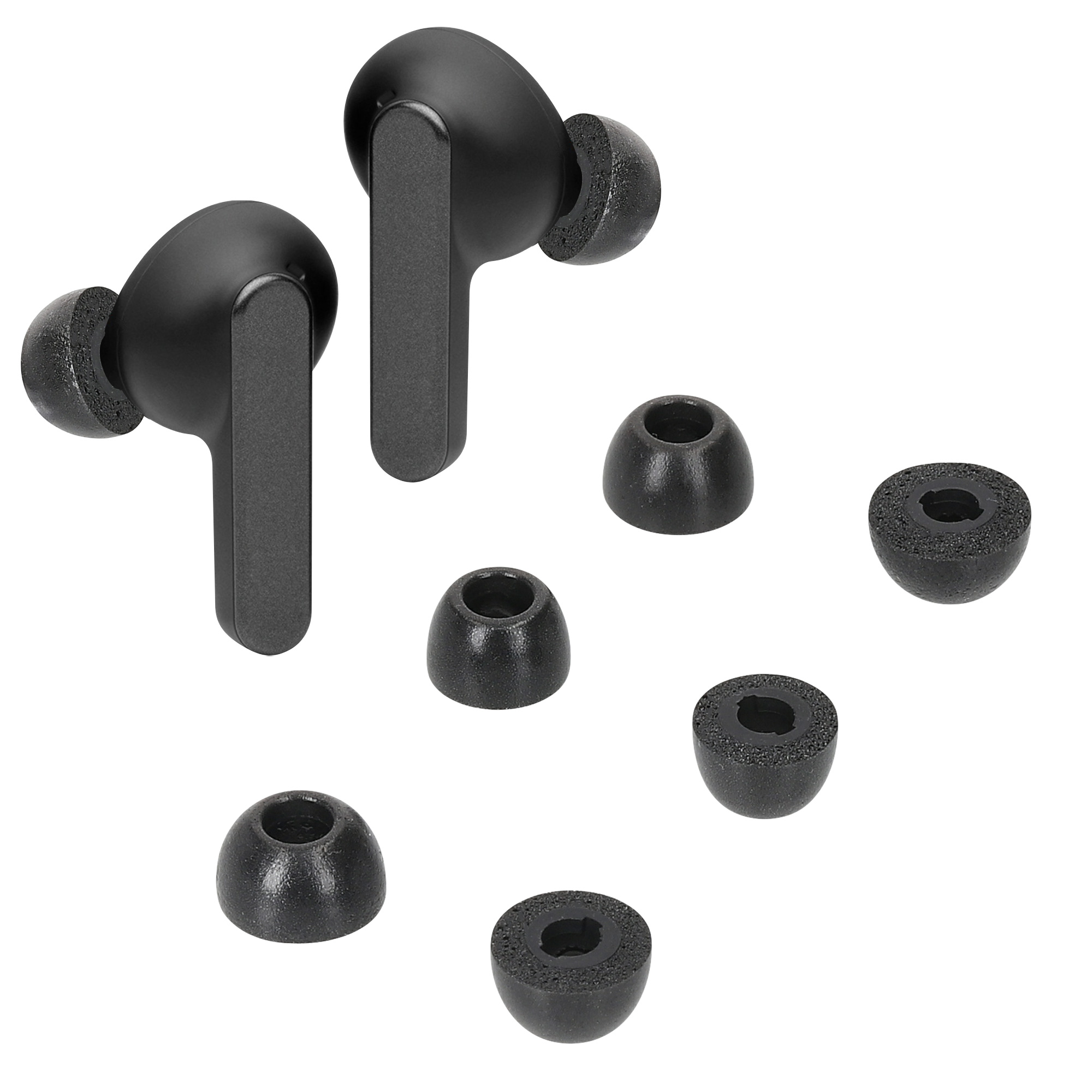 Náhradní špunty do sluchátek kwmobile pro JBL Live Pro 2 TWS, replacement ear cushions in black